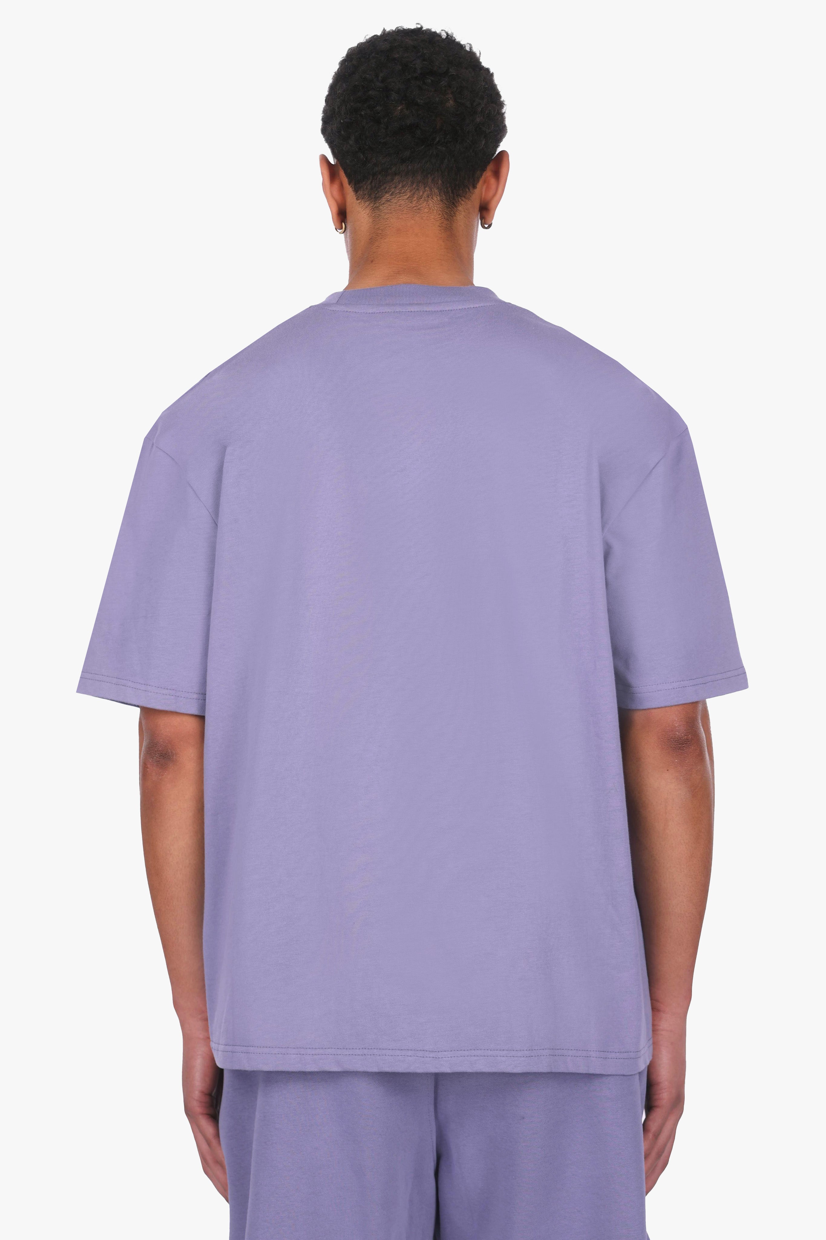 HEAVY OVERSIZE METAL PATCH T-SHIRT BLUE GRANITE