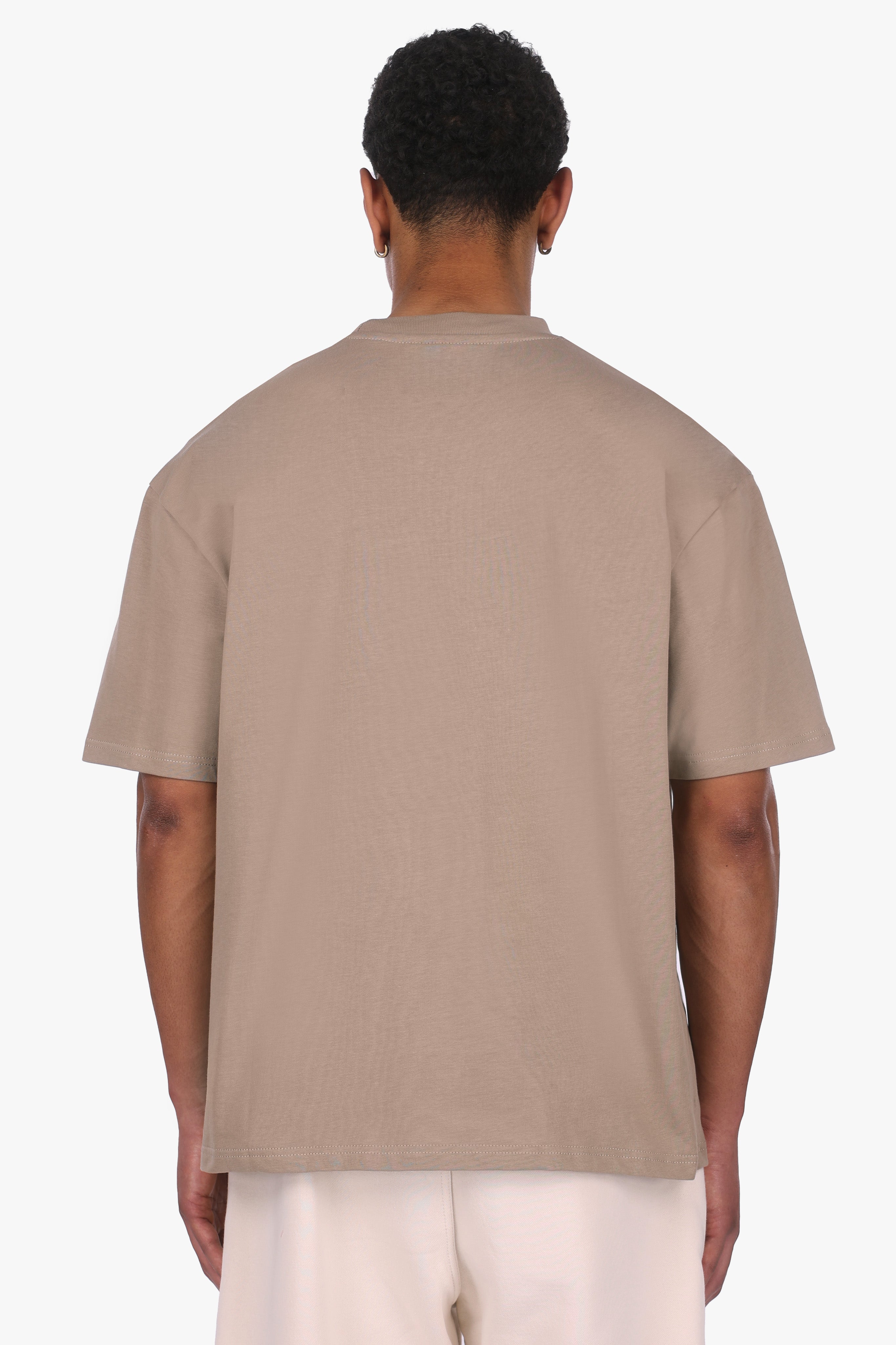 HEAVY OVERSIZE METAL PATCH T-SHIRT SILVER MINK