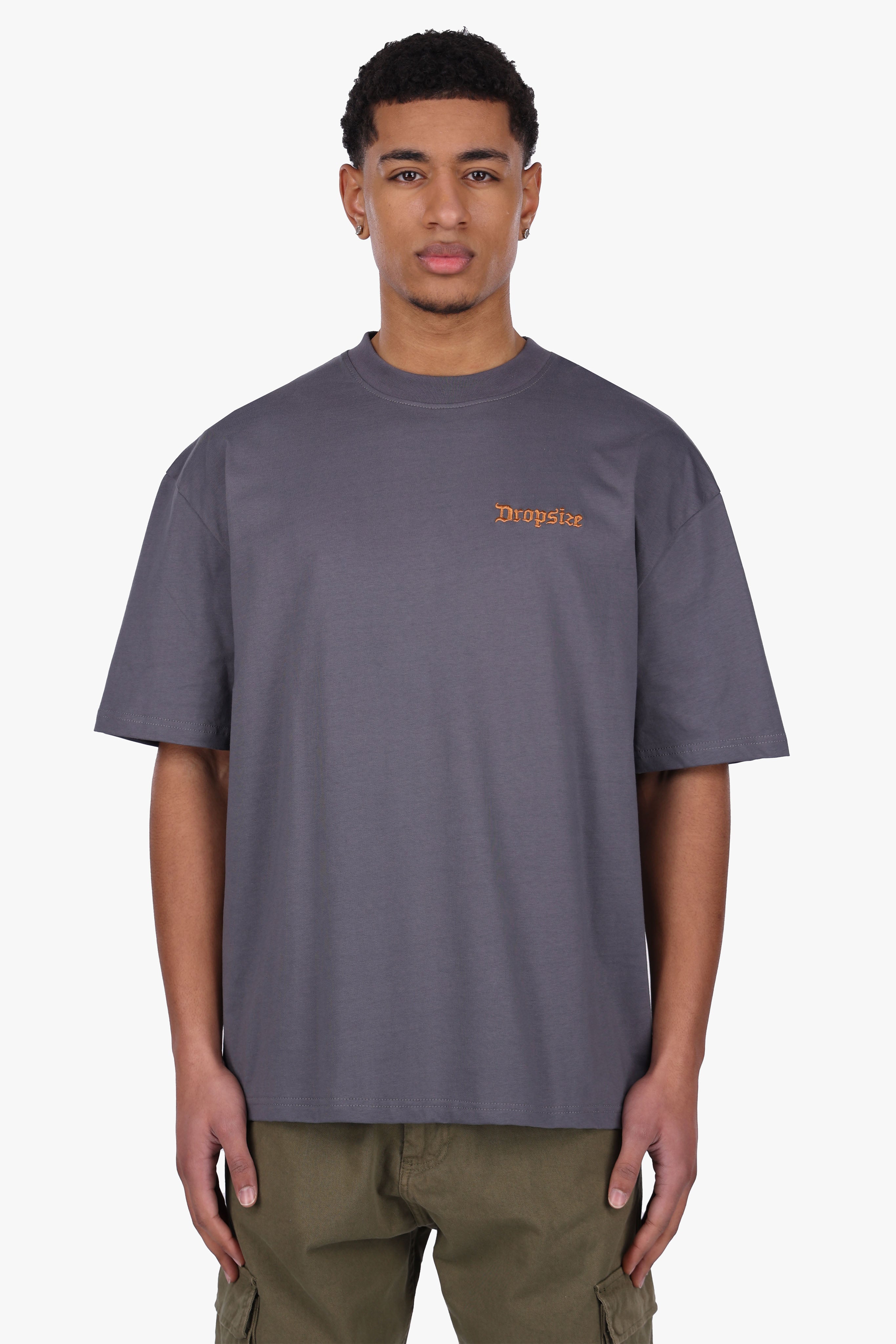 HEAVY OVERSIZE EAGLE T-SHIRT STEEL GREY