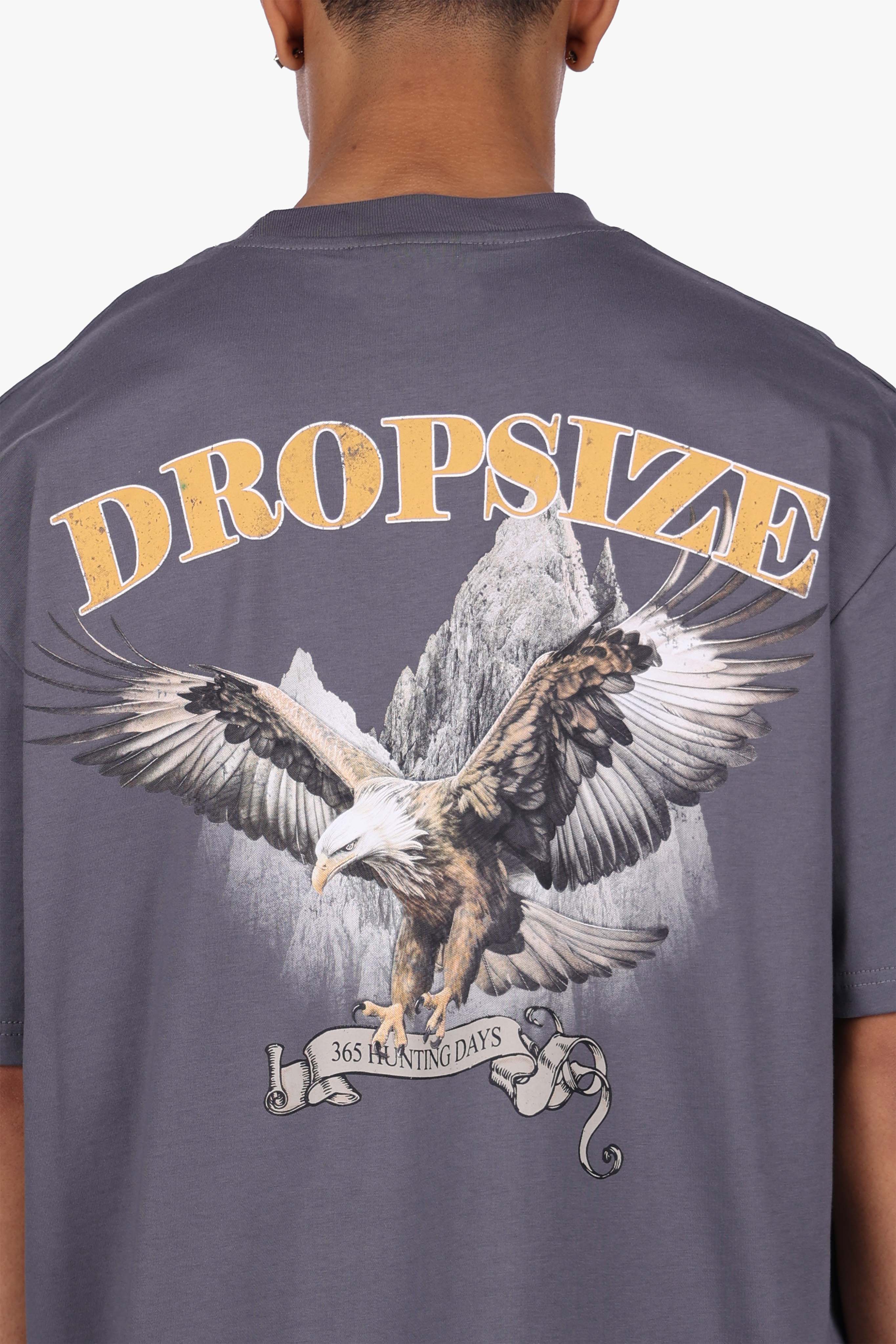 HEAVY OVERSIZE EAGLE T-SHIRT STEEL GREY