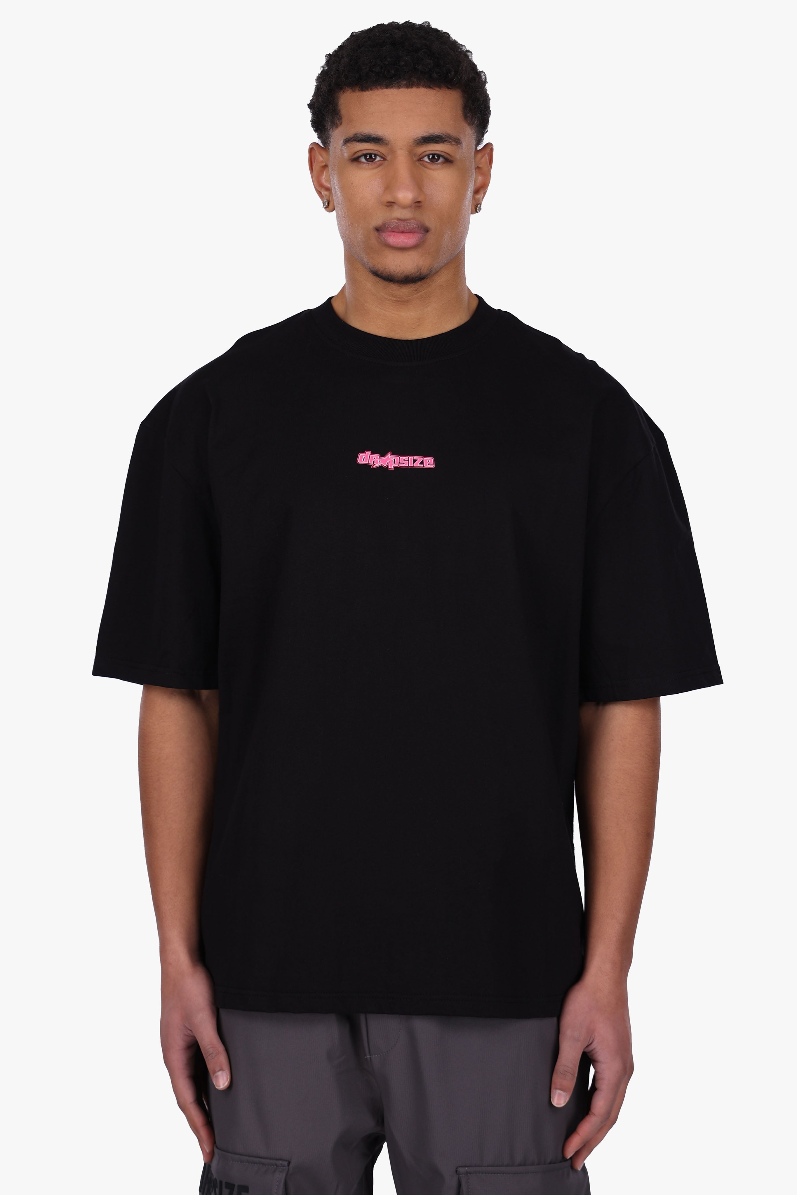 HEAVY OVERSIZE PALMTREES T-SHIRT BLACK