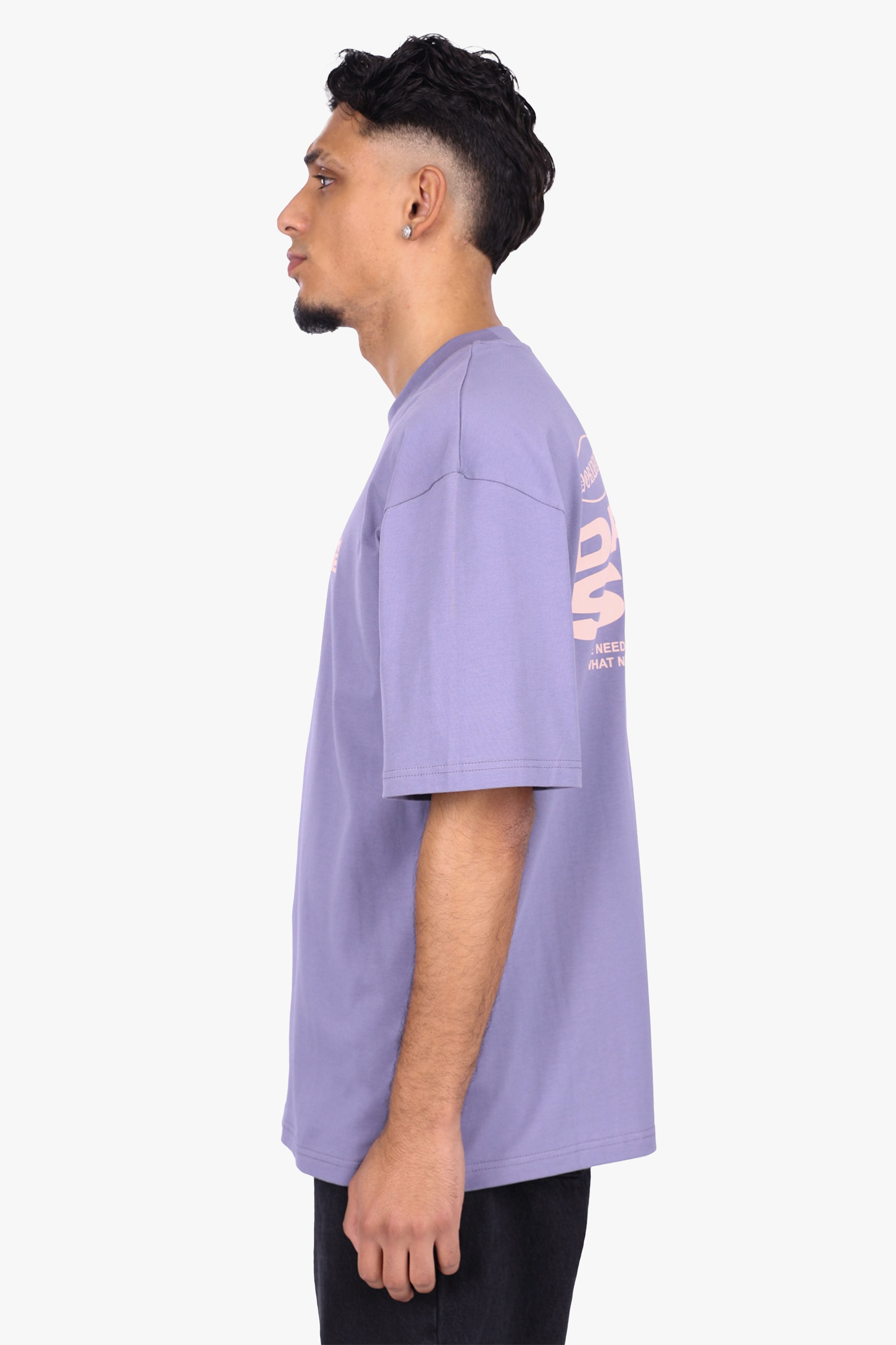 HEAVY OVERSIZE STAR BACKPRINT T-SHIRT BLUE GRANITE