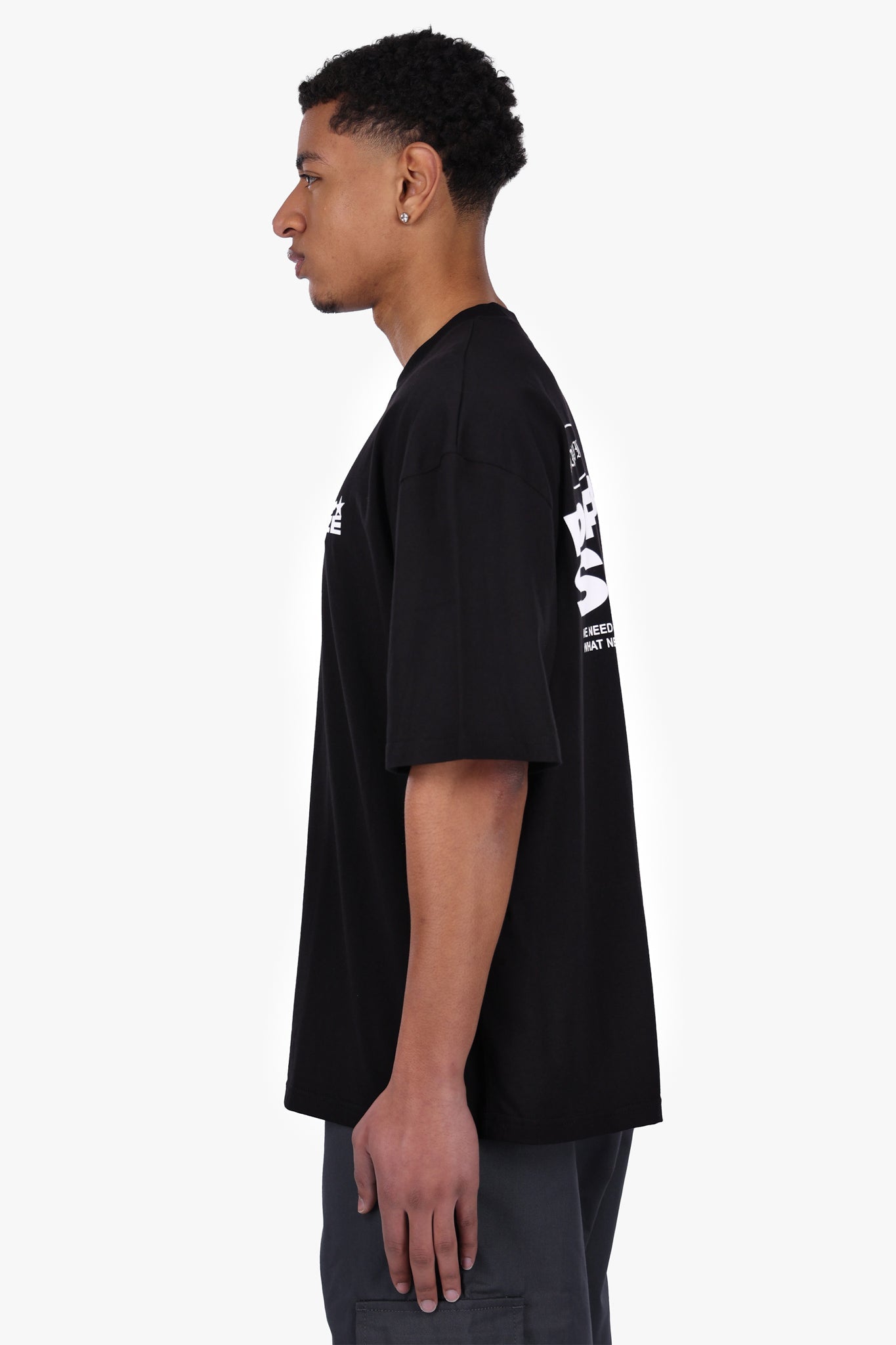 HEAVY OVERSIZE STAR BACKPRINT T-SHIRT BLACK