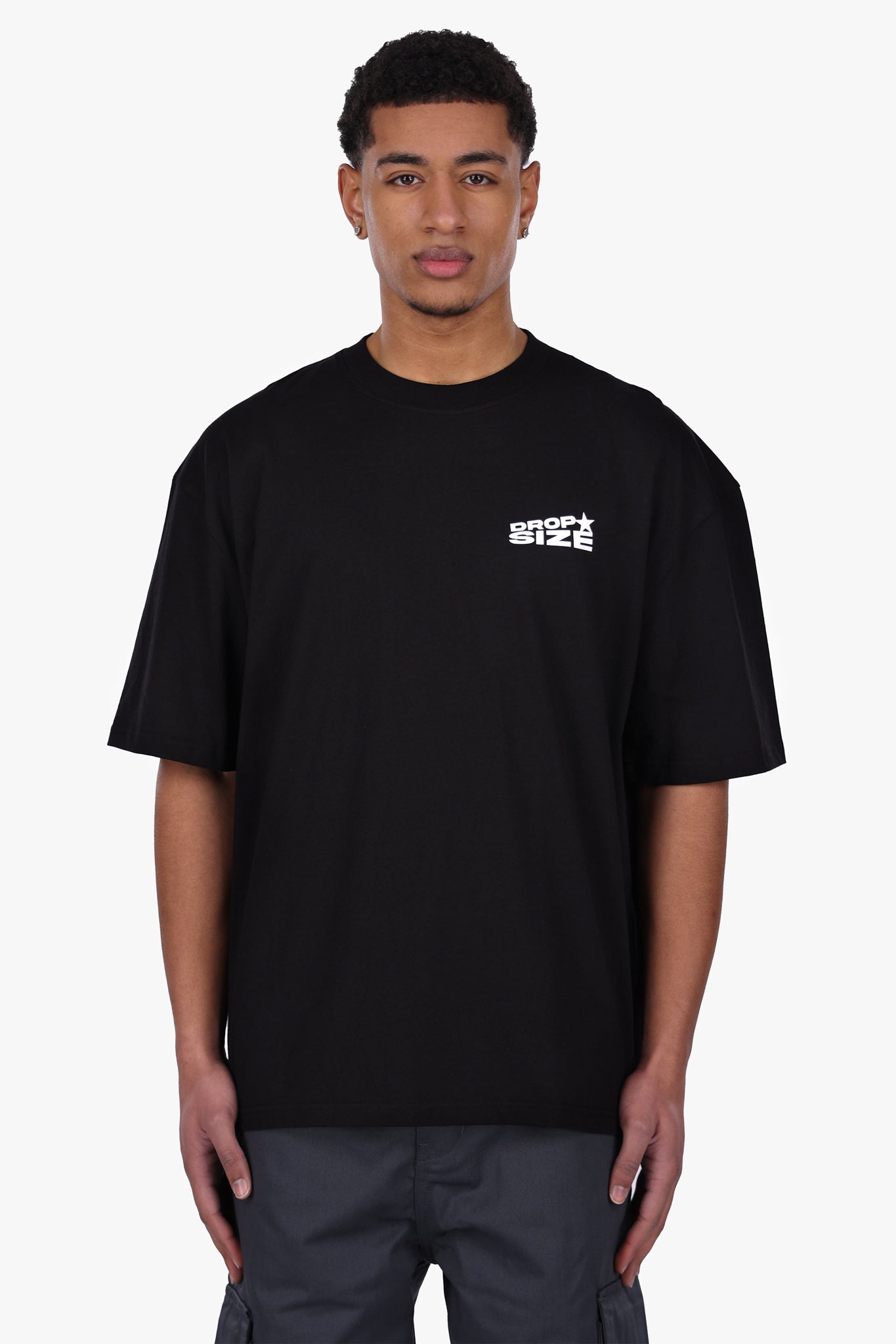 HEAVY OVERSIZE STAR BACKPRINT T-SHIRT BLACK