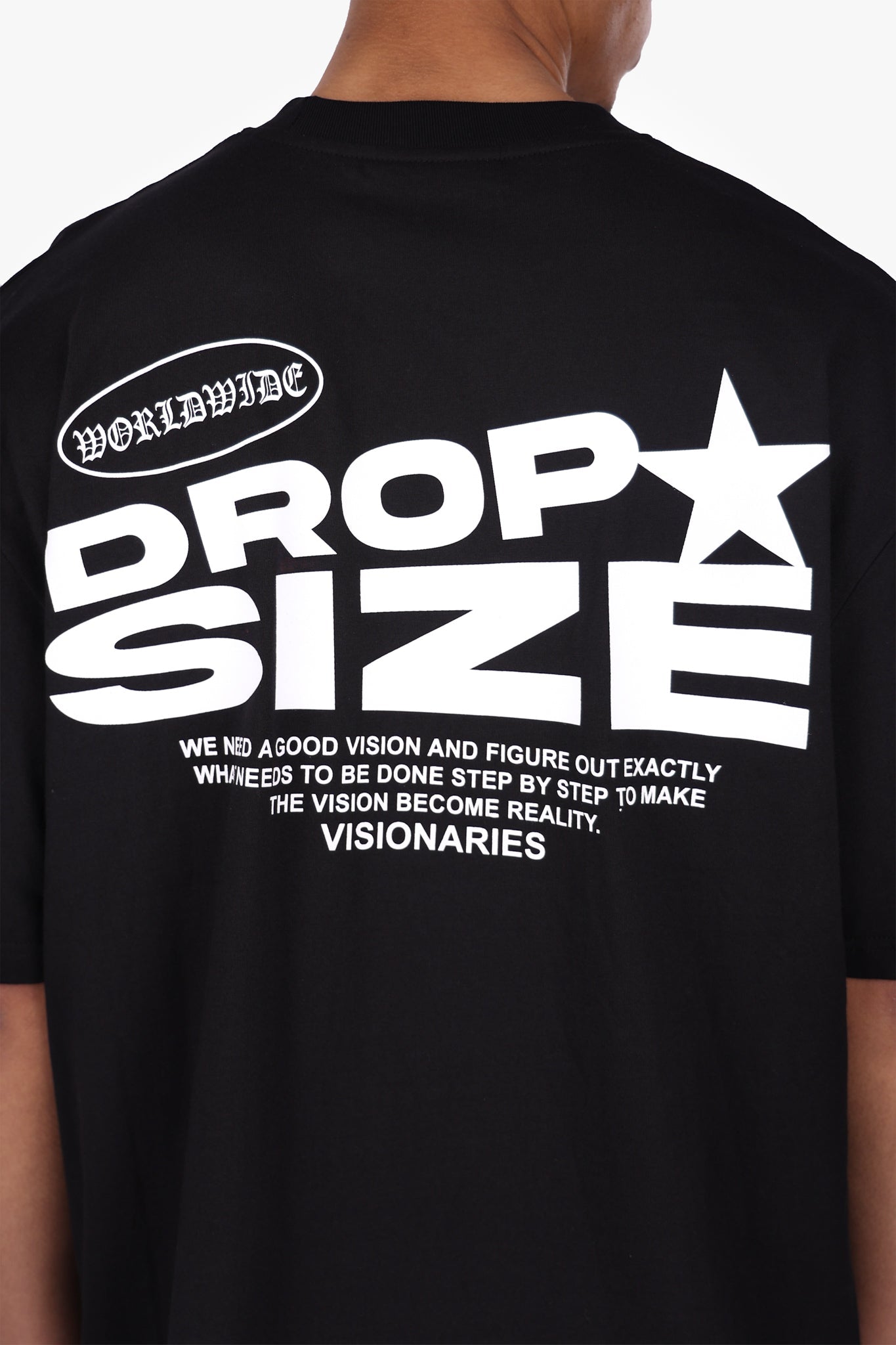 HEAVY OVERSIZE STAR BACKPRINT T-SHIRT BLACK