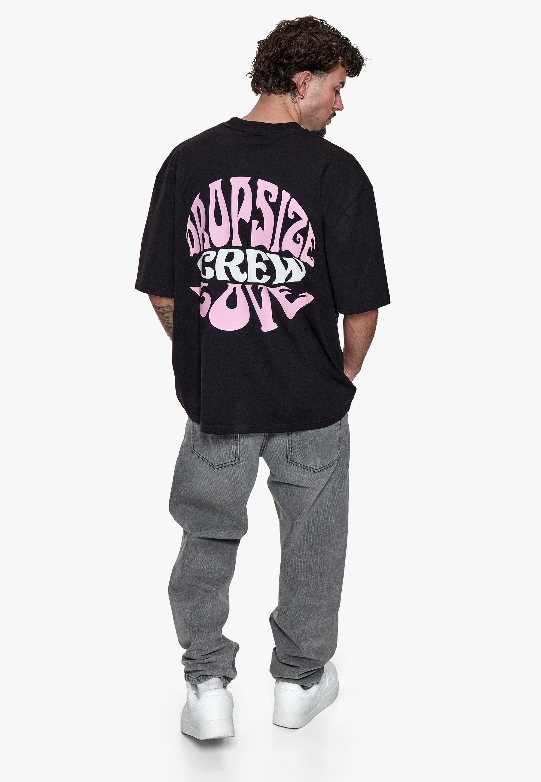 HEAVY OVERSIZE CREW LOVE T-SHIRT BLACK