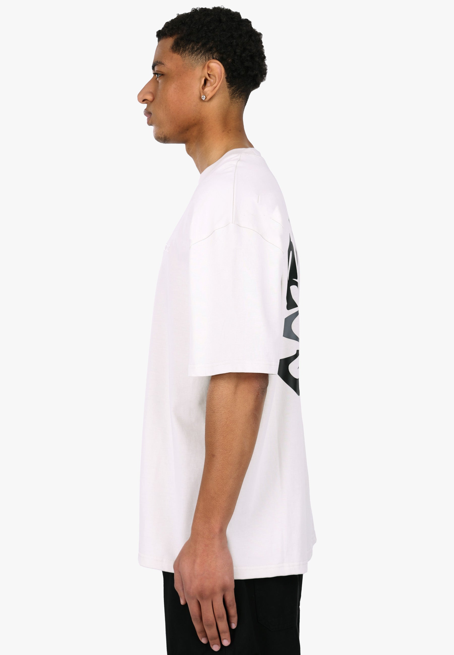 HEAVY OVERSIZE CREW LOVE T-SHIRT LIGHT GREY