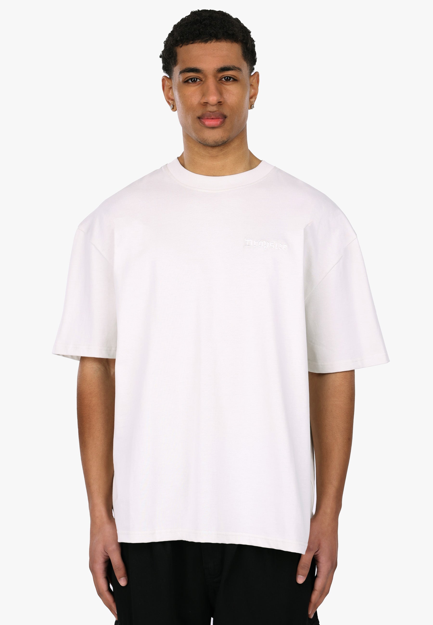 HEAVY OVERSIZE CREW LOVE T-SHIRT LIGHT GREY