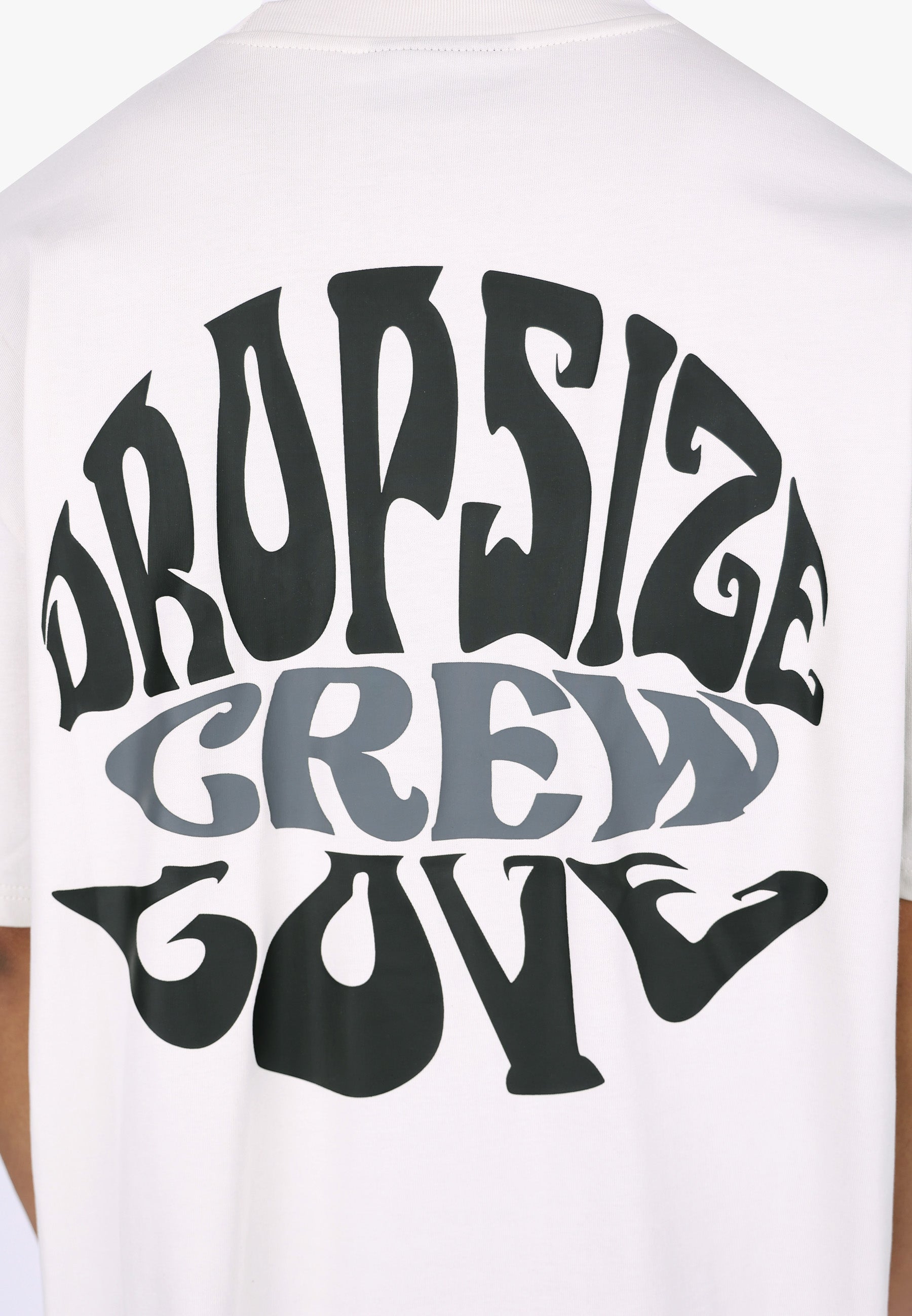 HEAVY OVERSIZE CREW LOVE T-SHIRT LIGHT GREY