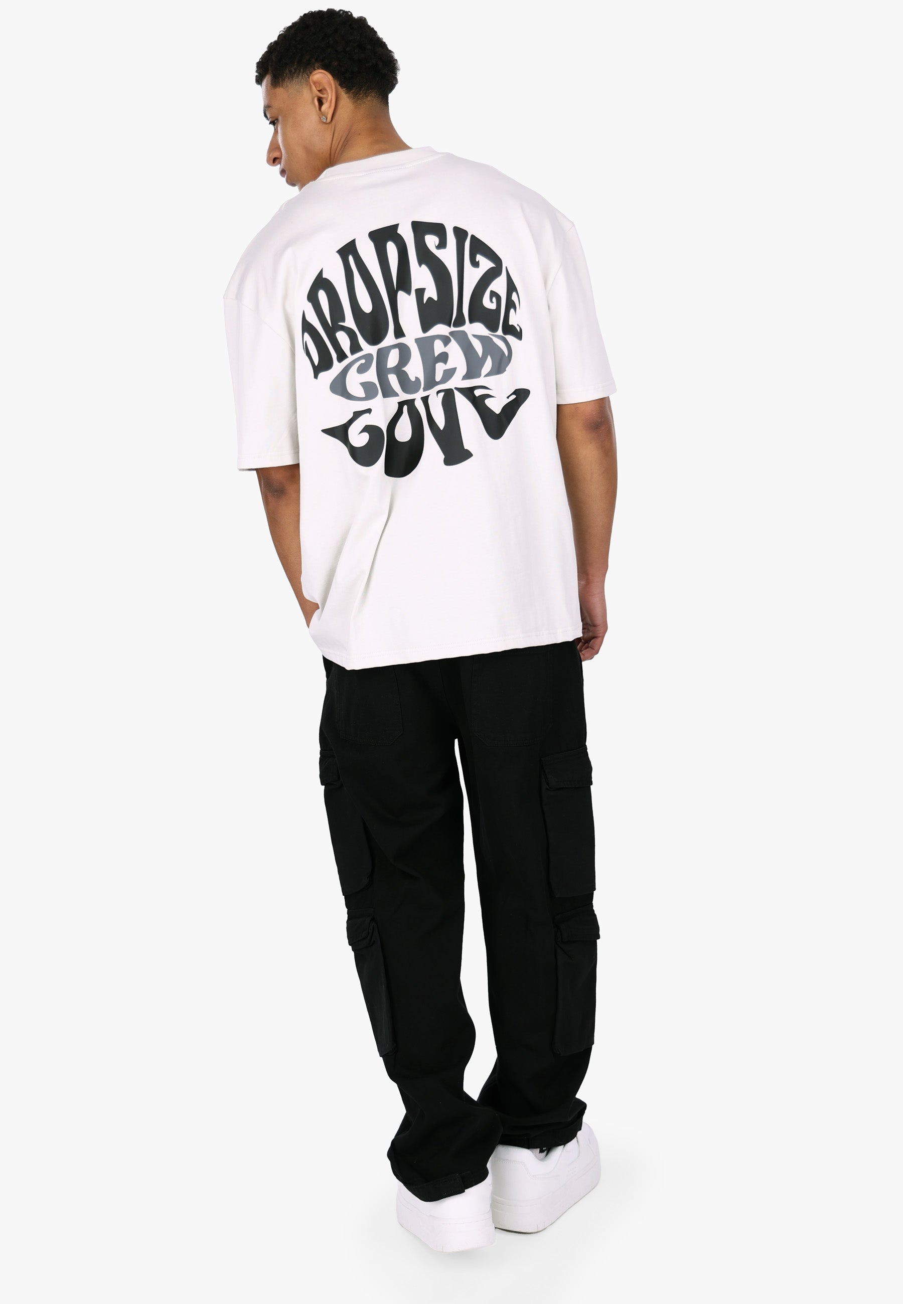 HEAVY OVERSIZE CREW LOVE T-SHIRT LIGHT GREY