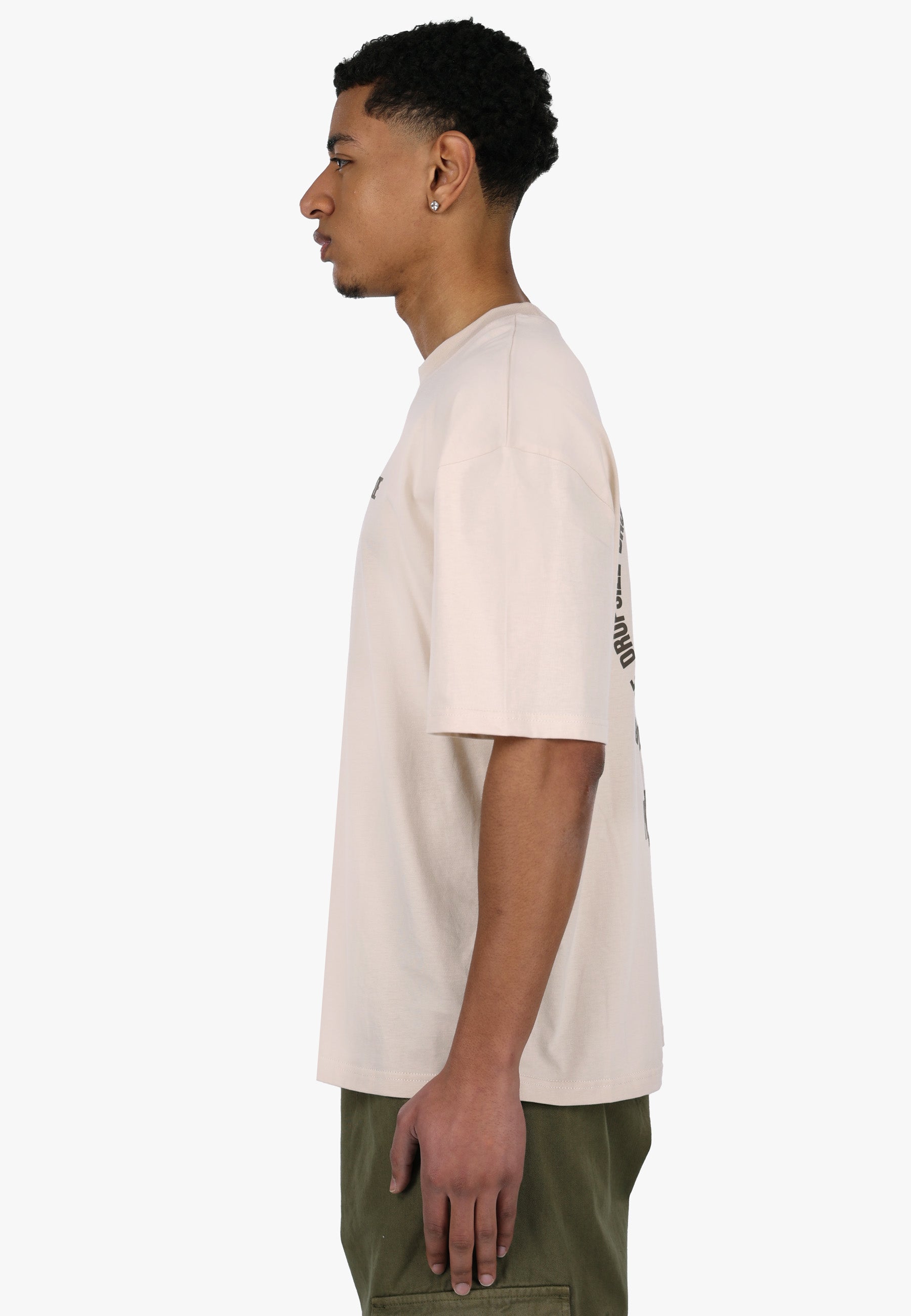 HEAVY OVERSIZE HUSTLE CLUB CIRCLE COCONUT MILK