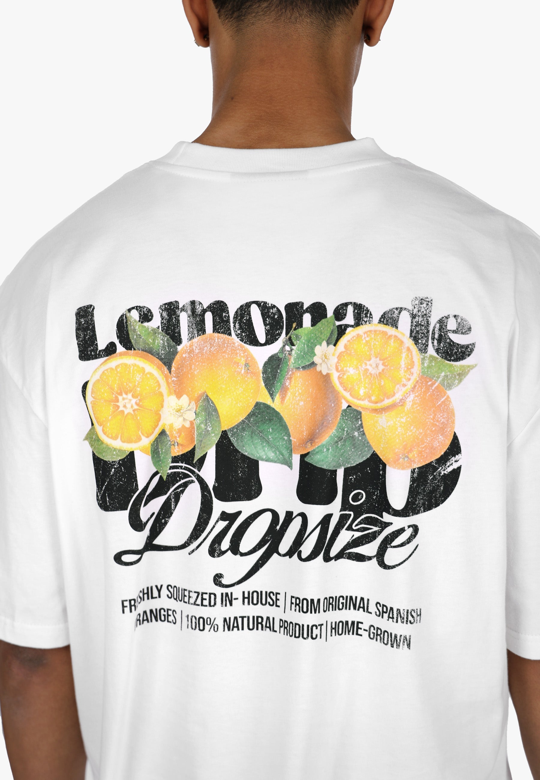 HEAVY OVERSIZE ORANGE LEMONADE T-SHIRT CREAM WHITE