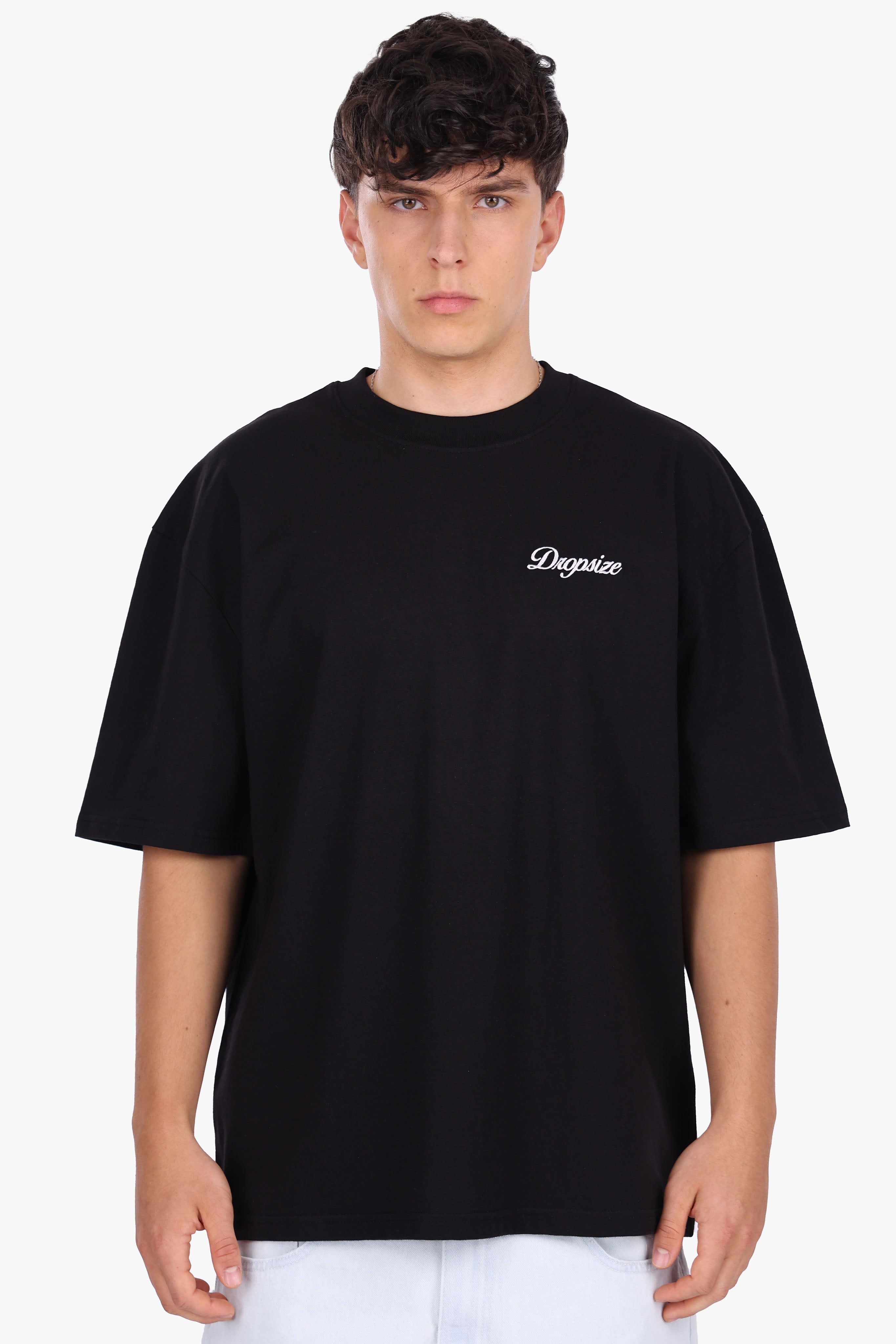 HEAVY OVERSIZE STATUE T-SHIRT BLACK