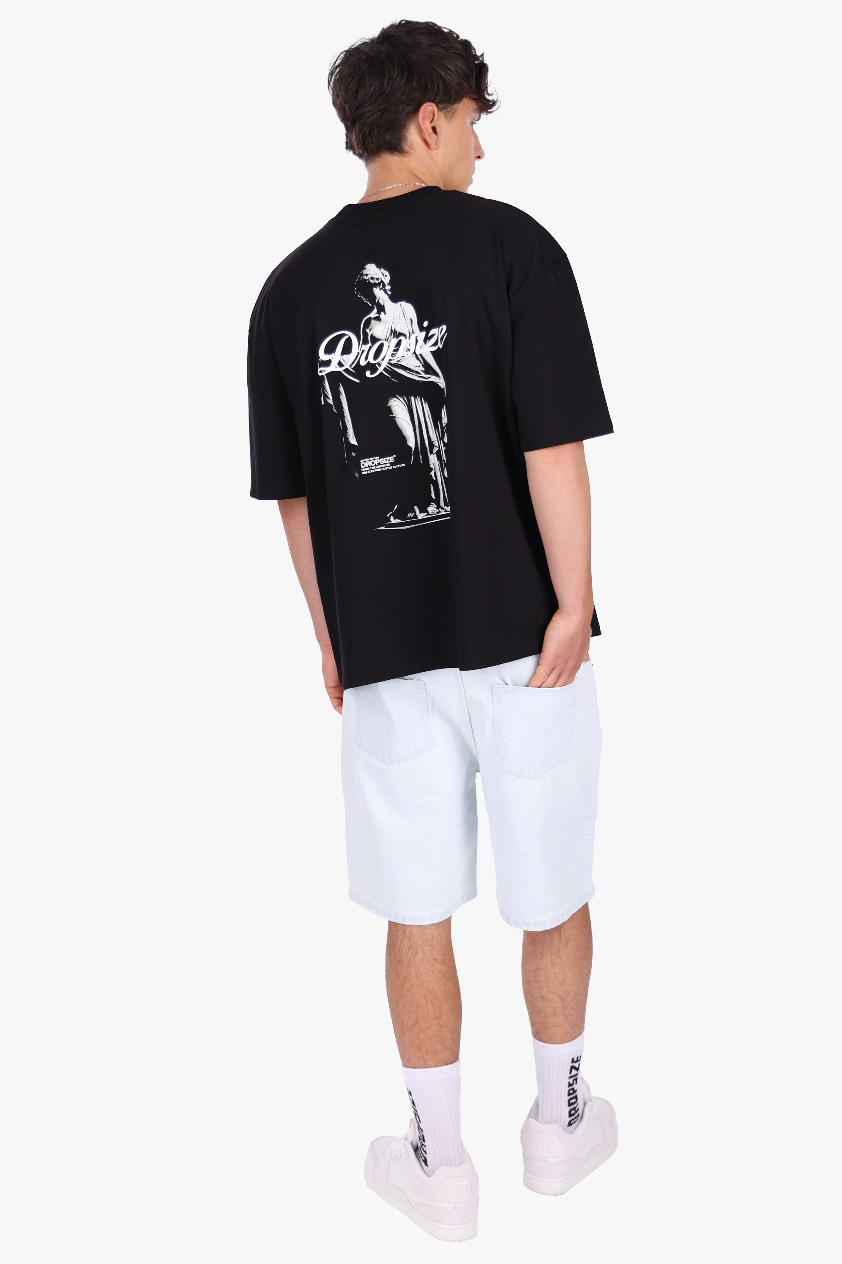 HEAVY OVERSIZE STATUE T-SHIRT BLACK