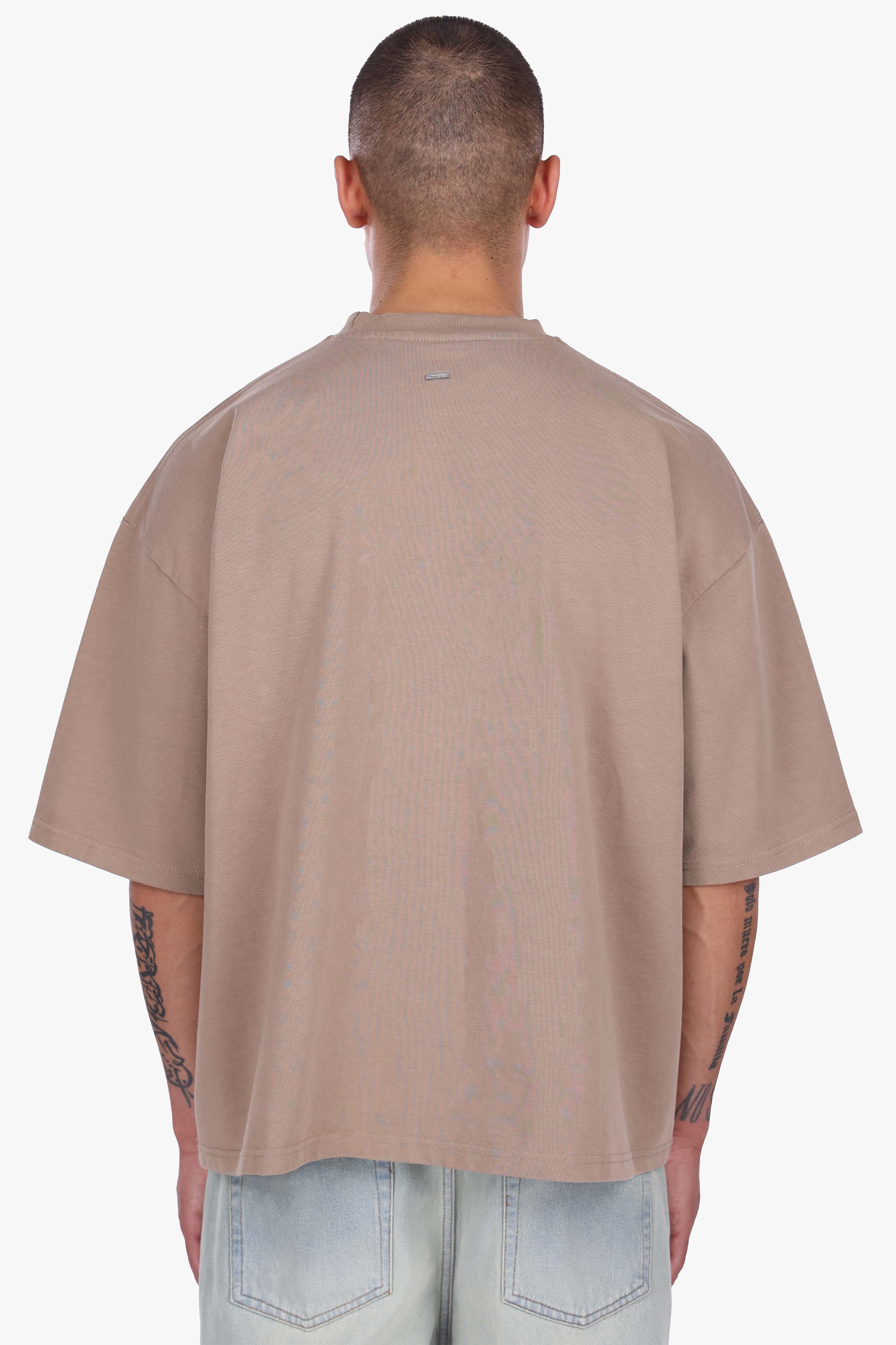 HEAVY OVERSIZE POCKET T-SHIRT BEIGE