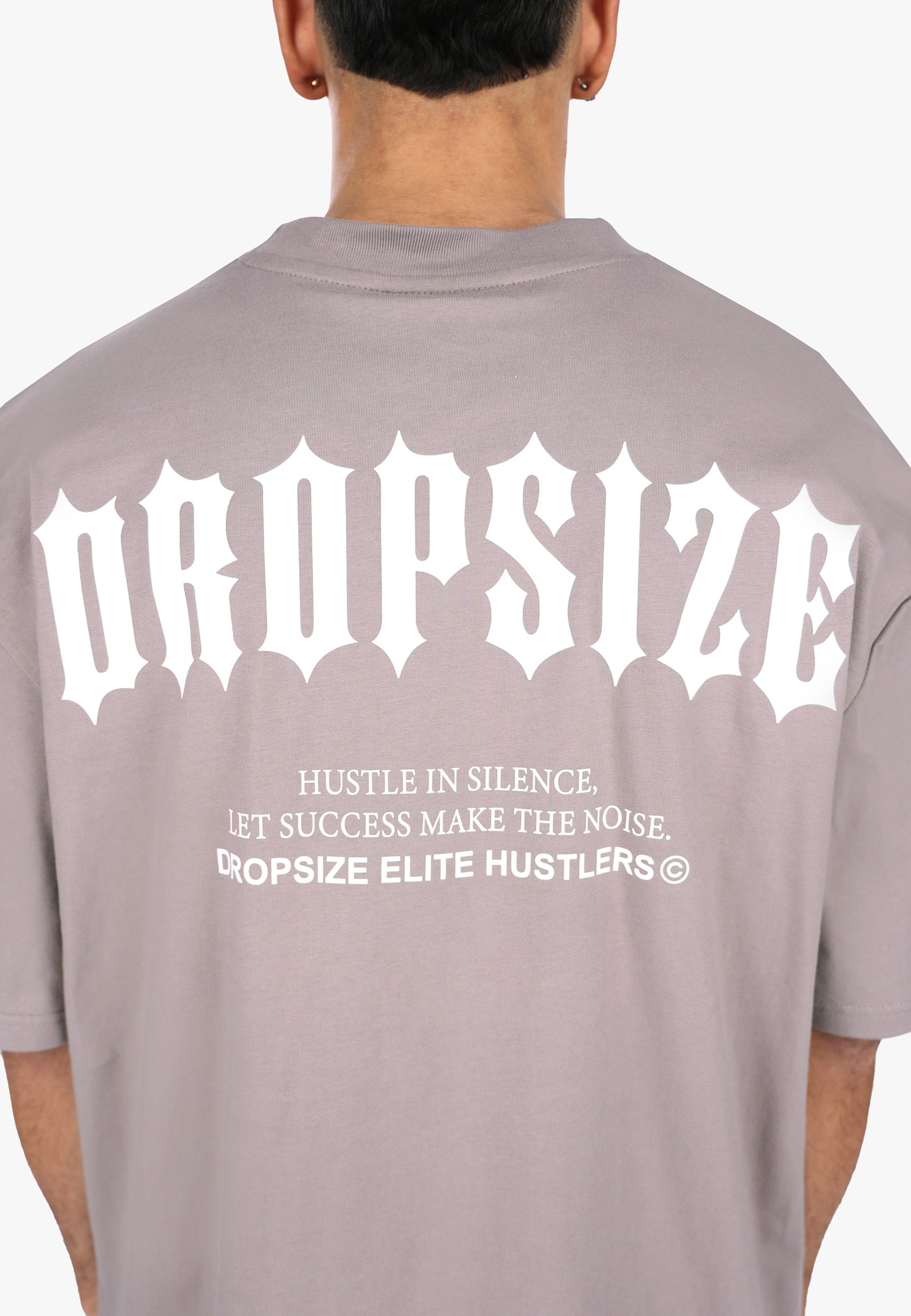 HEAVY OVERSIZE BIG PRINT T-SHIRT DRIFTWOOD