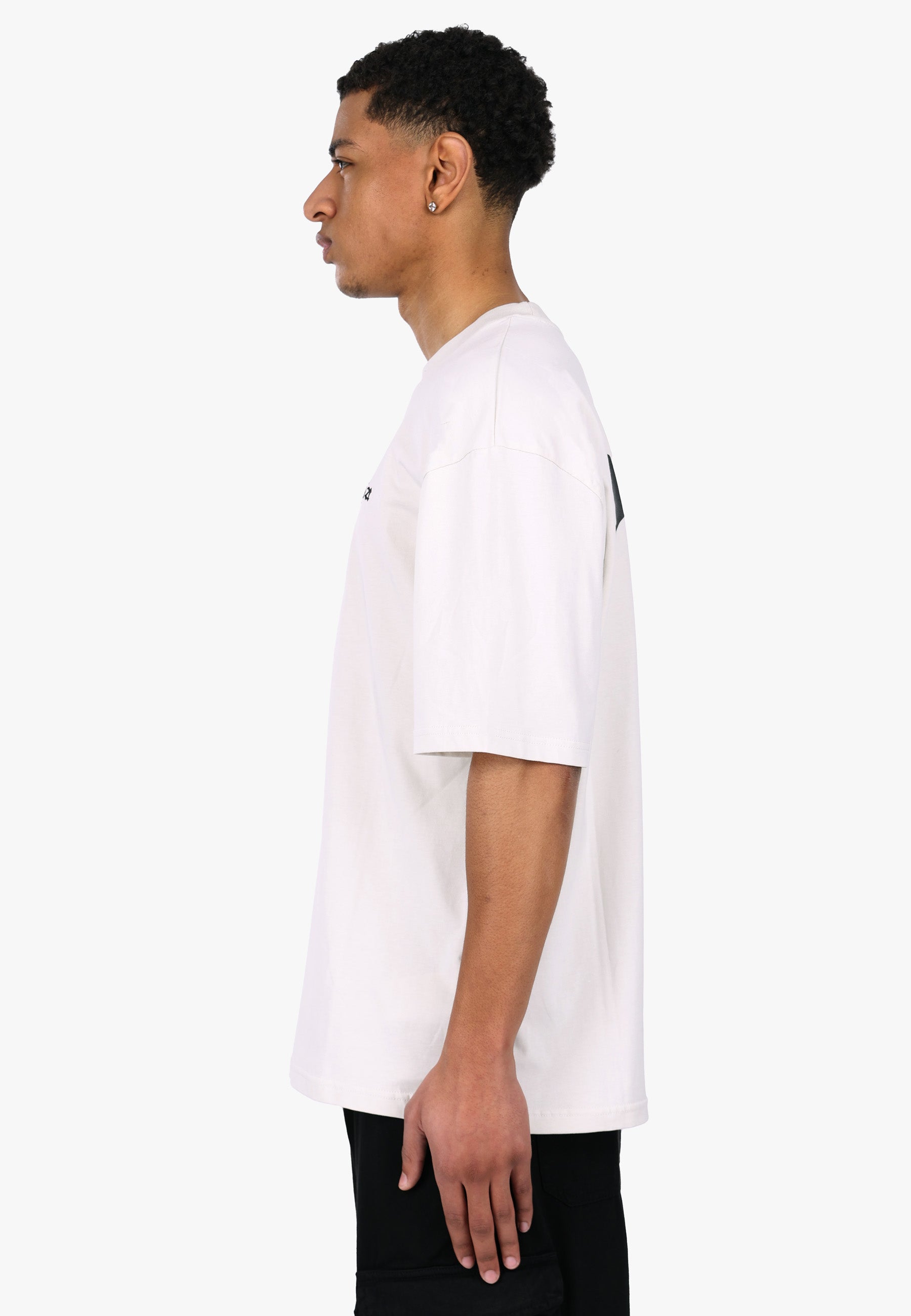 HEAVY OVERSIZE BIG LOGO T-SHIRT LIGHT GREY