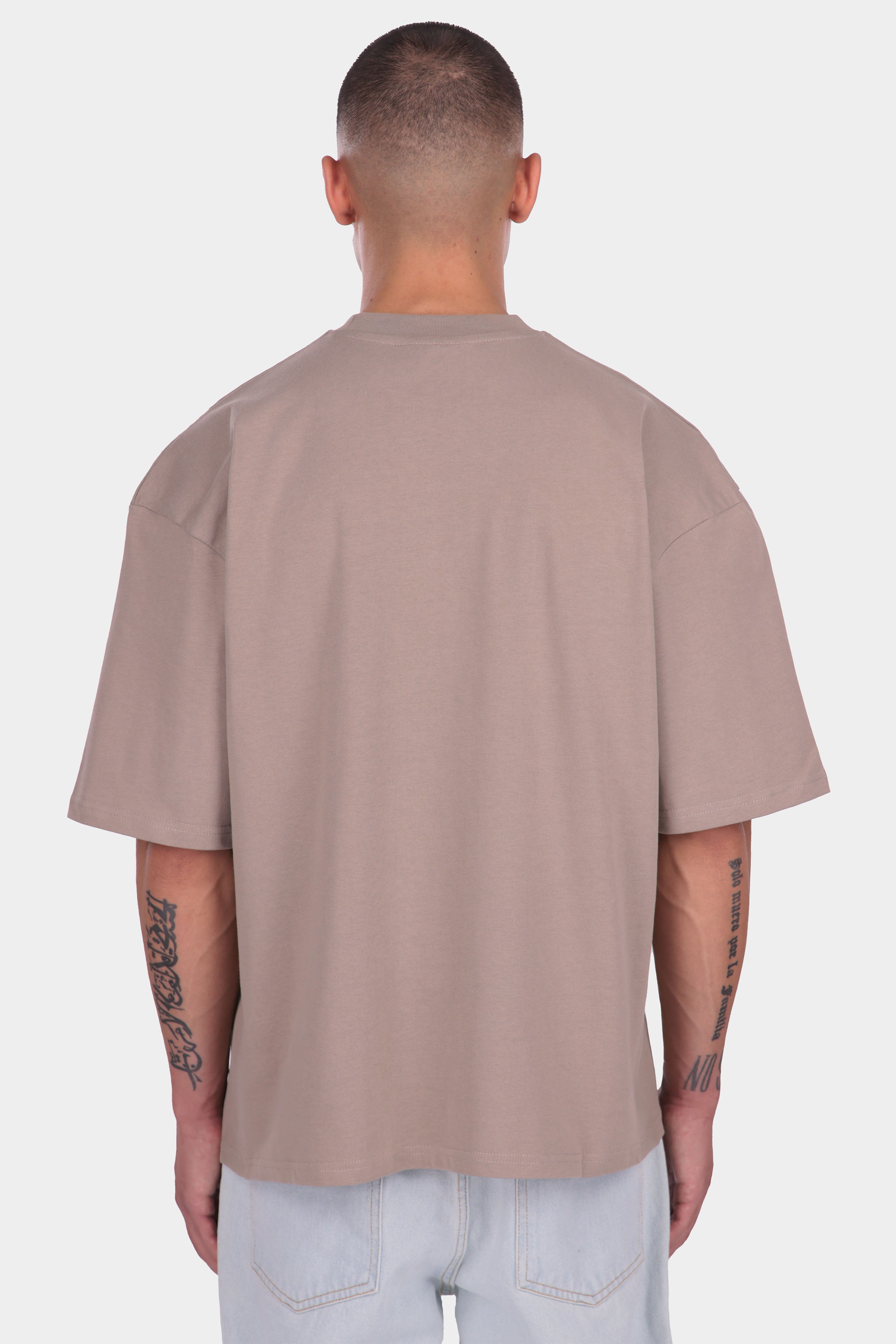 SIDE RIB T-SHIRT SIMPLY TAUPE