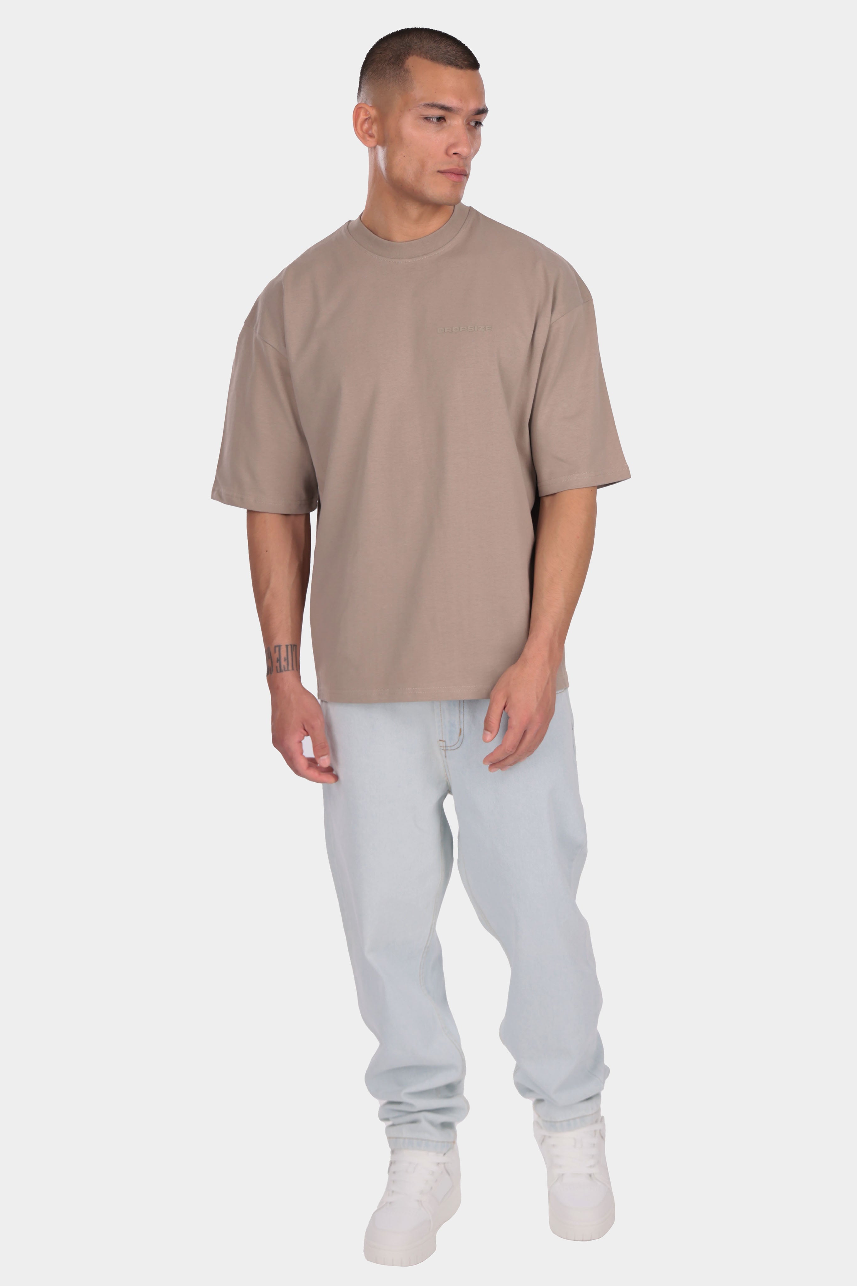 SIDE RIB T-SHIRT SIMPLY TAUPE