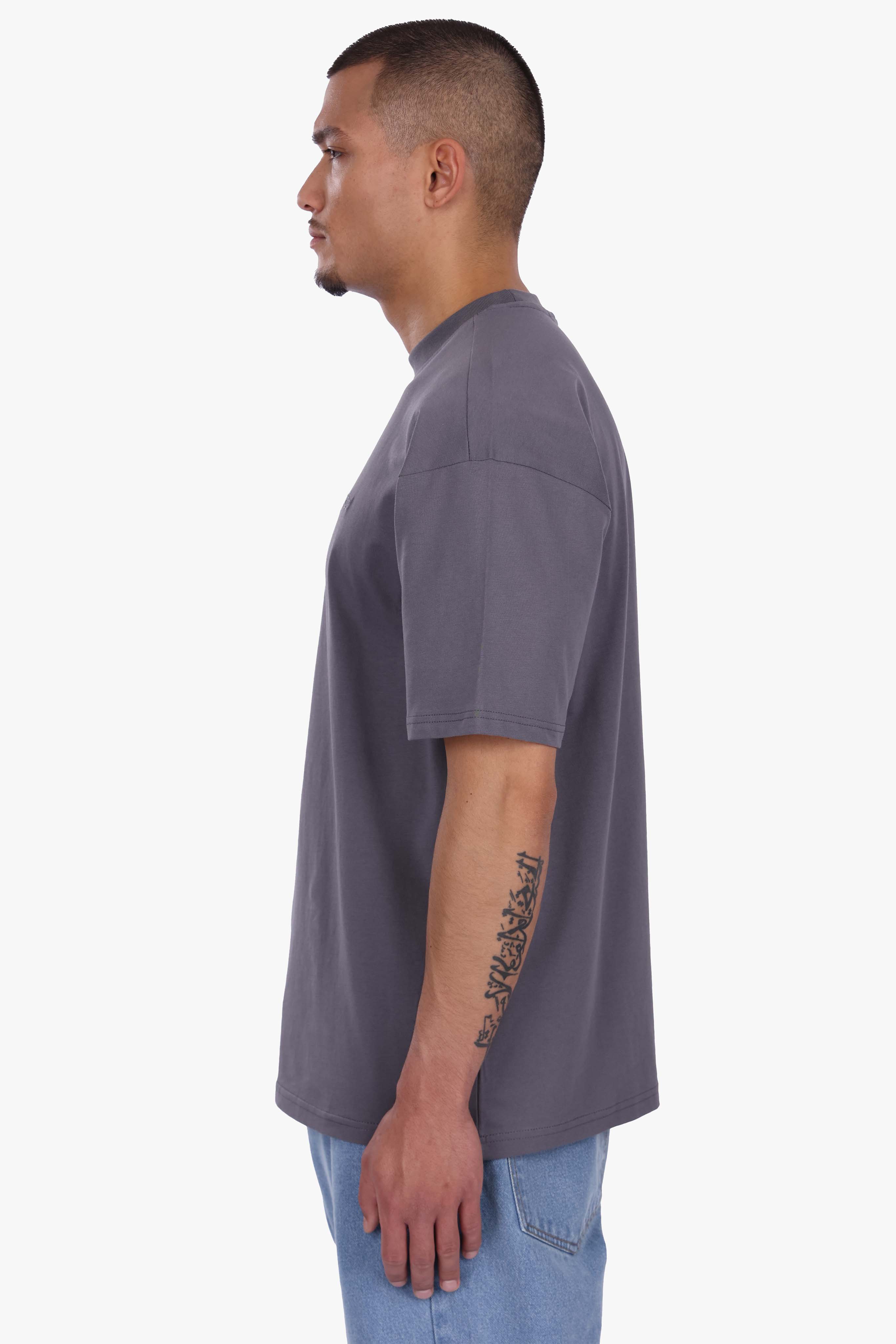 REGULAR FIT T-SHIRT STEEL GREY