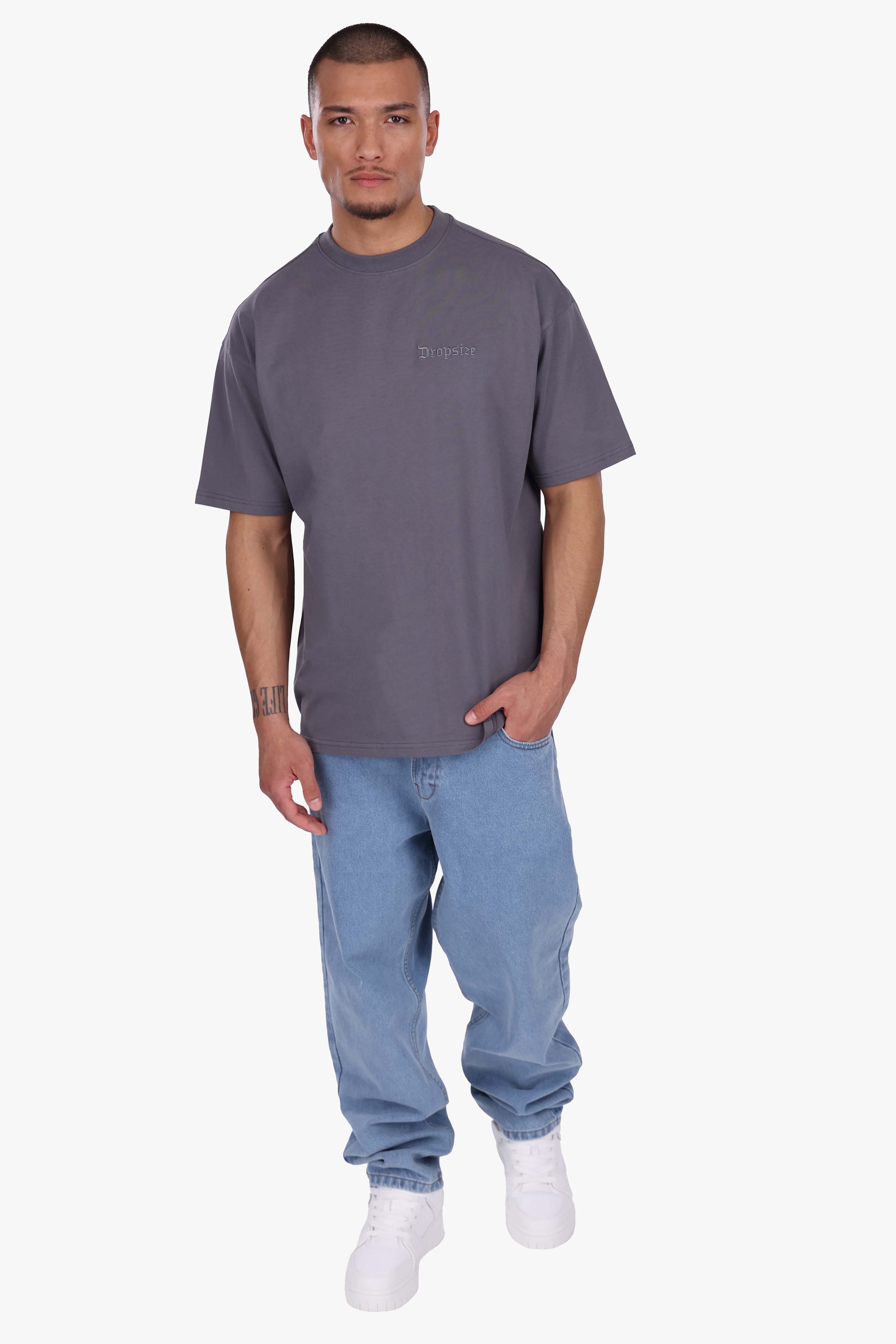 REGULAR FIT T-SHIRT STEEL GREY