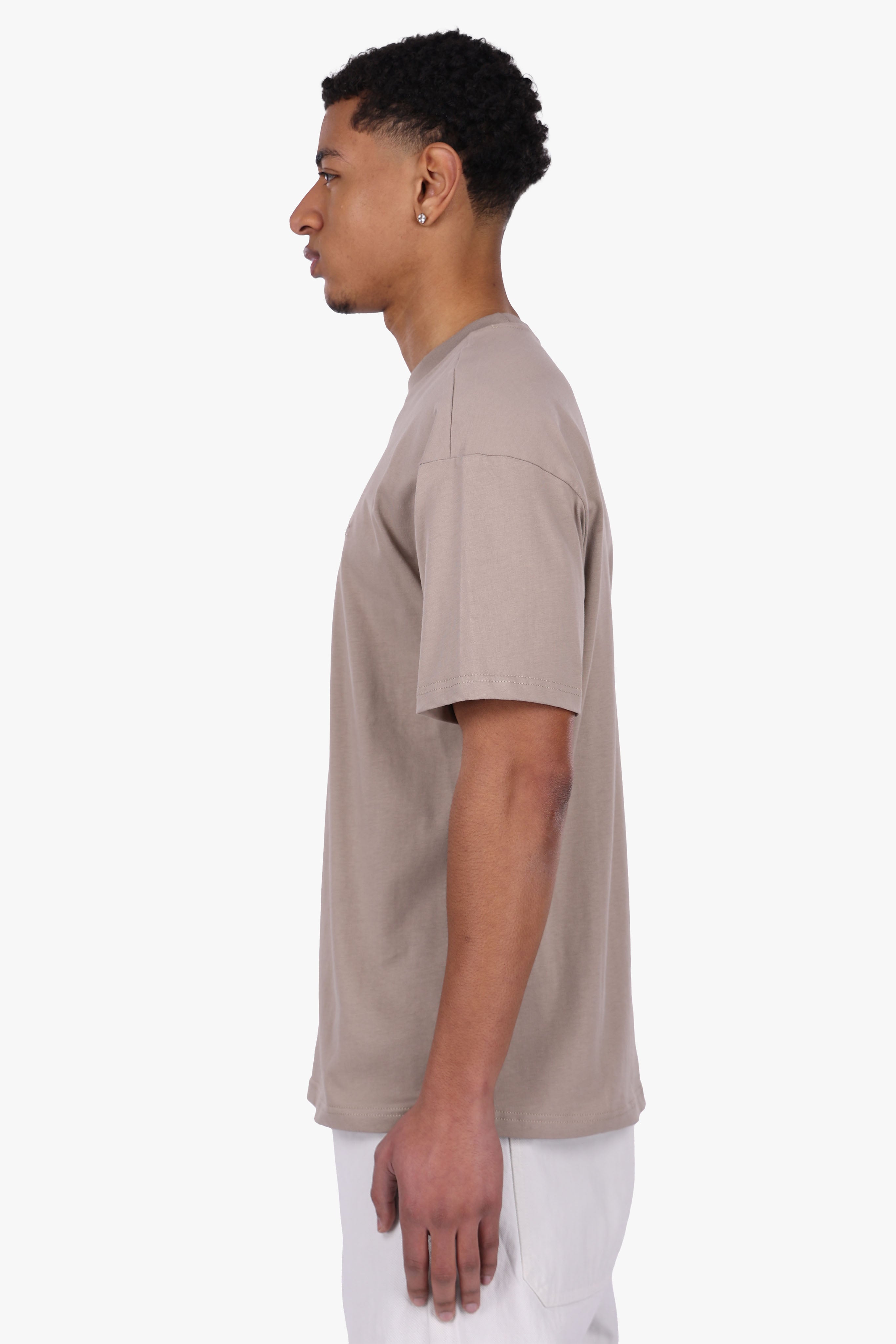 REGULAR FIT T-SHIRT SIMPLY TAUPE
