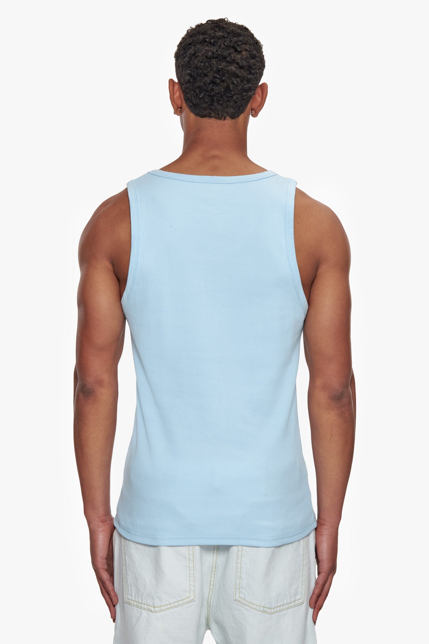 RIB TANK TOP BABY BLUE