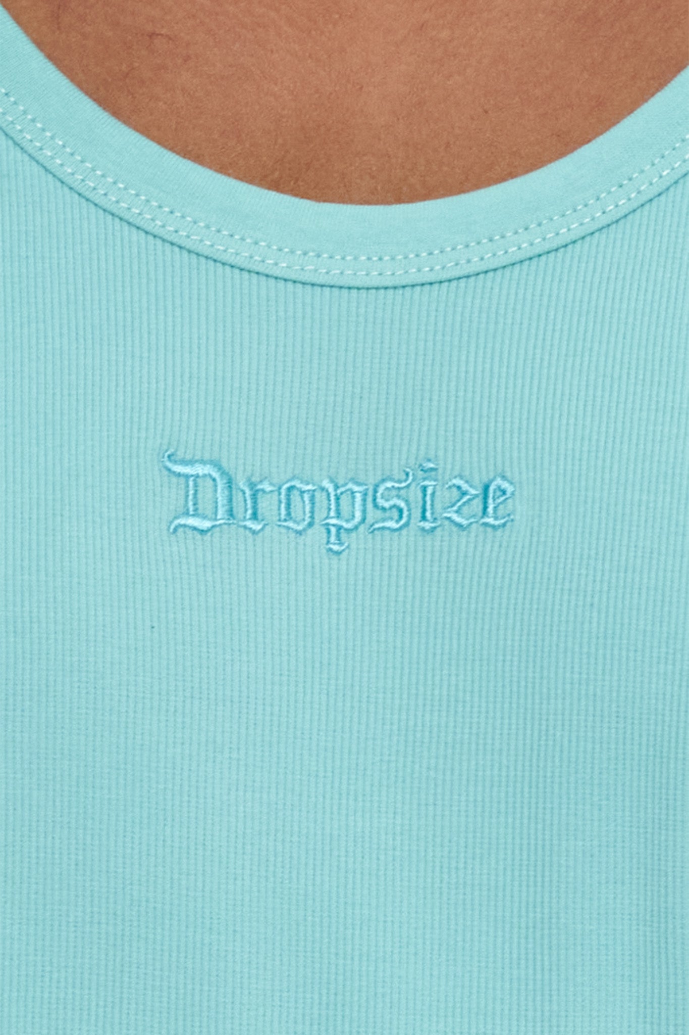 RIB TANK TOP TURQUOISE