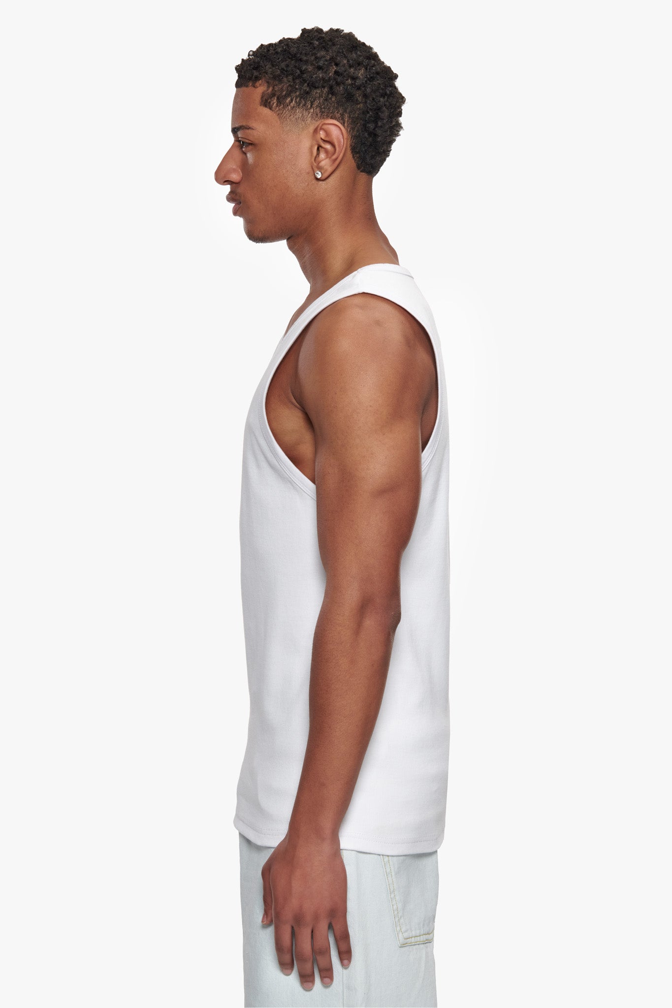 RIB TANK TOP WHITE