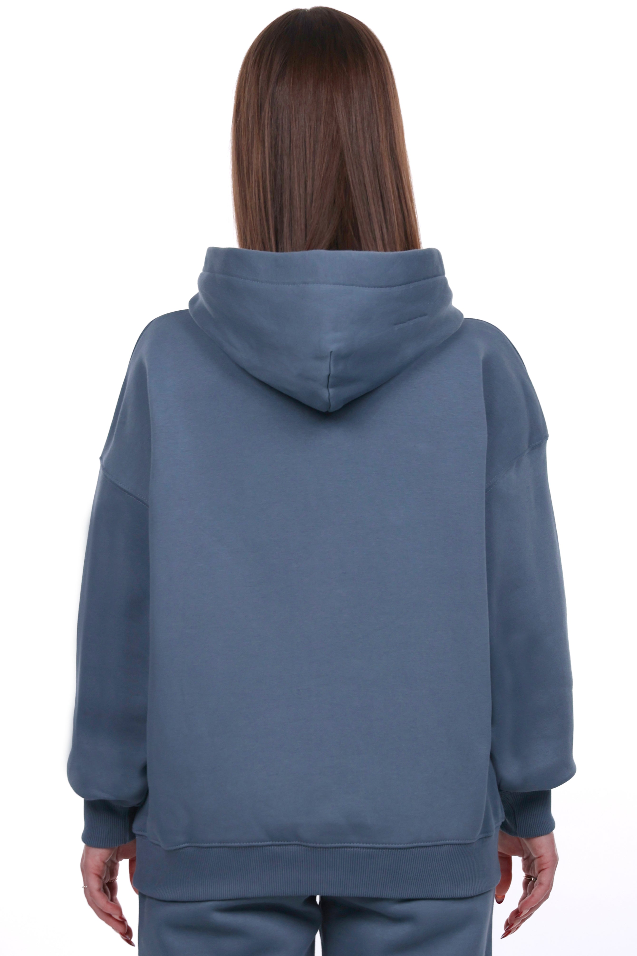 WOMENS BASIC HOODIE STORMY GREY