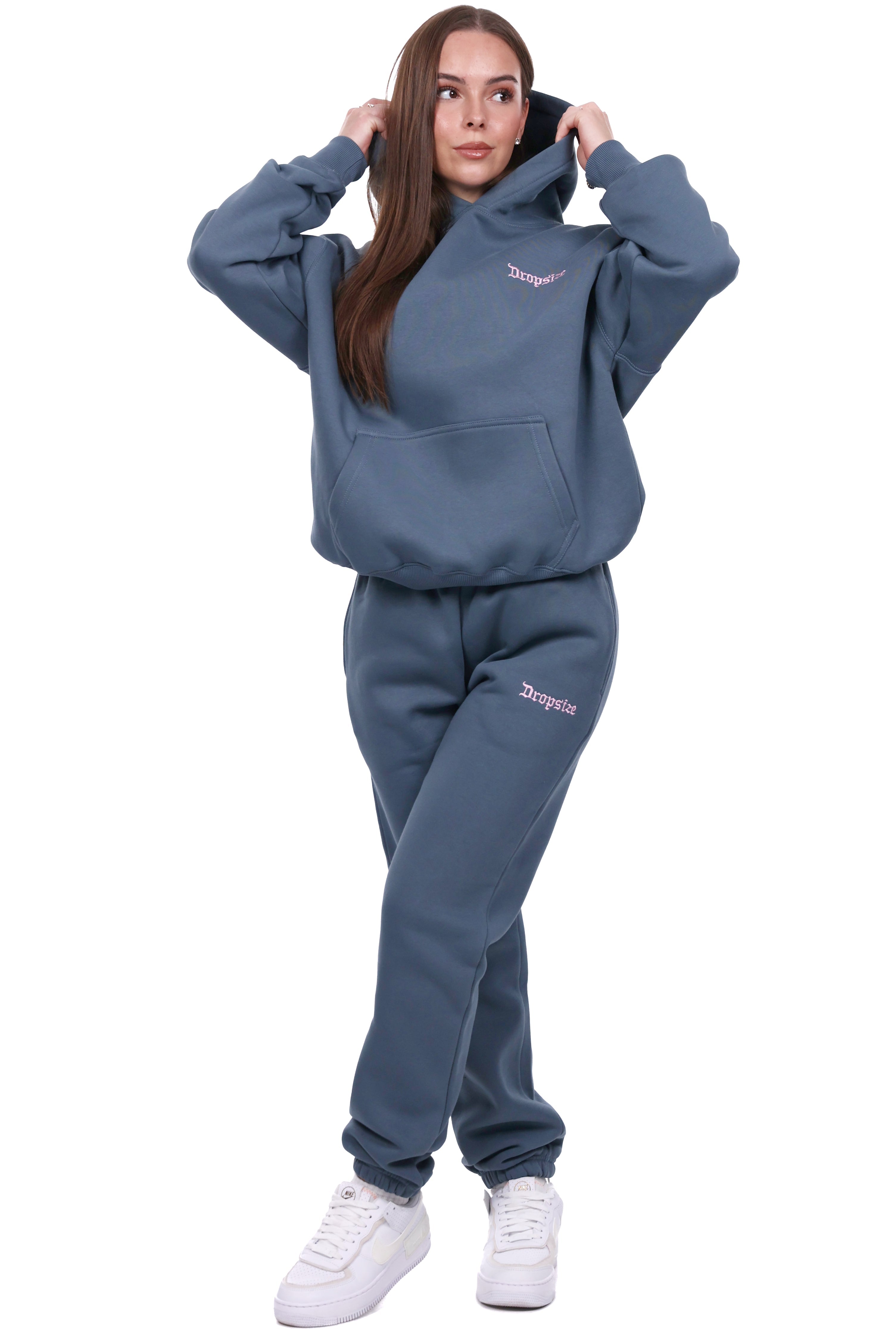 WOMENS BASIC HOODIE STORMY GREY