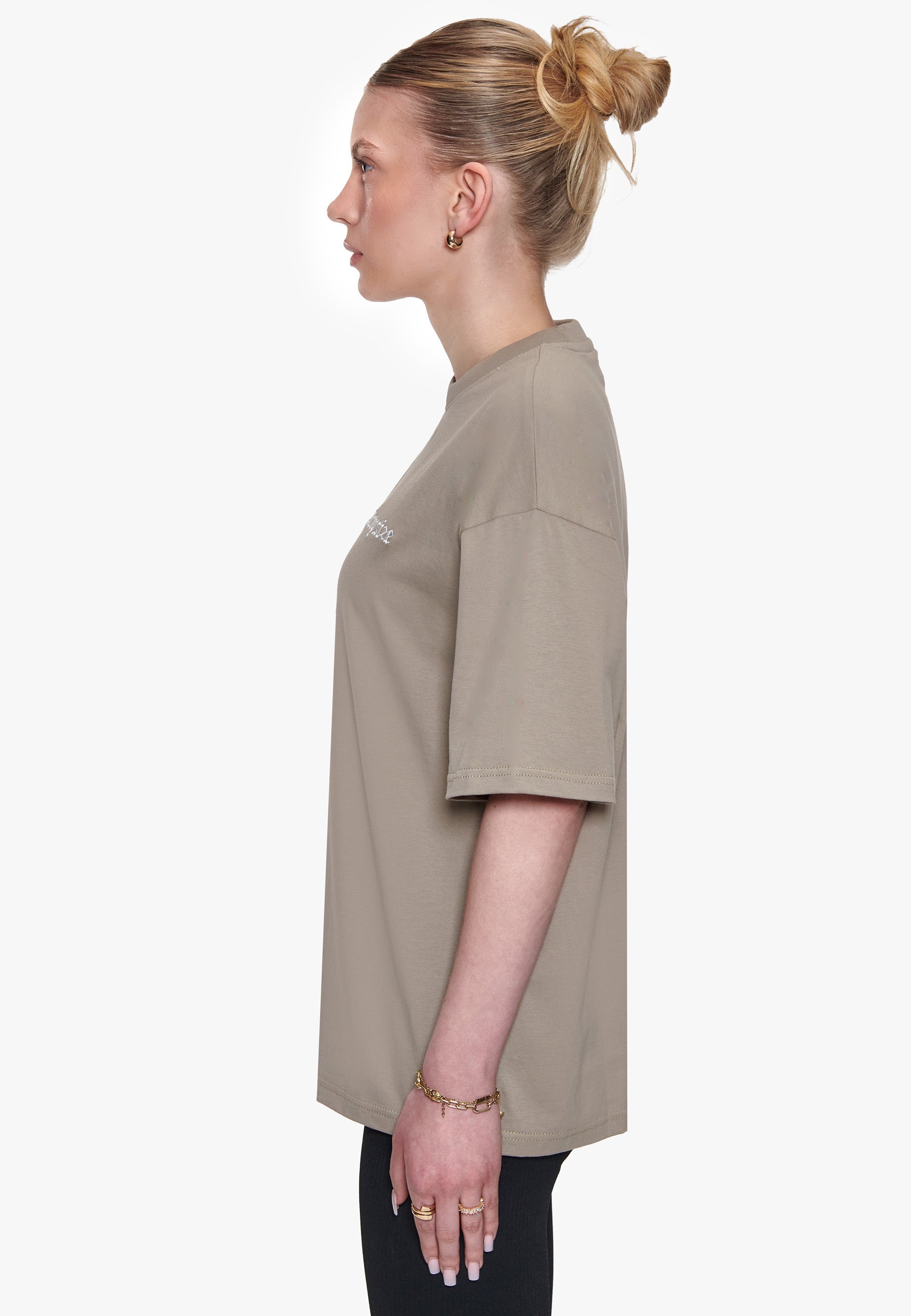 HEAVY OVERSIZE LADIES T-SHIRT SIMPLY TAUPE