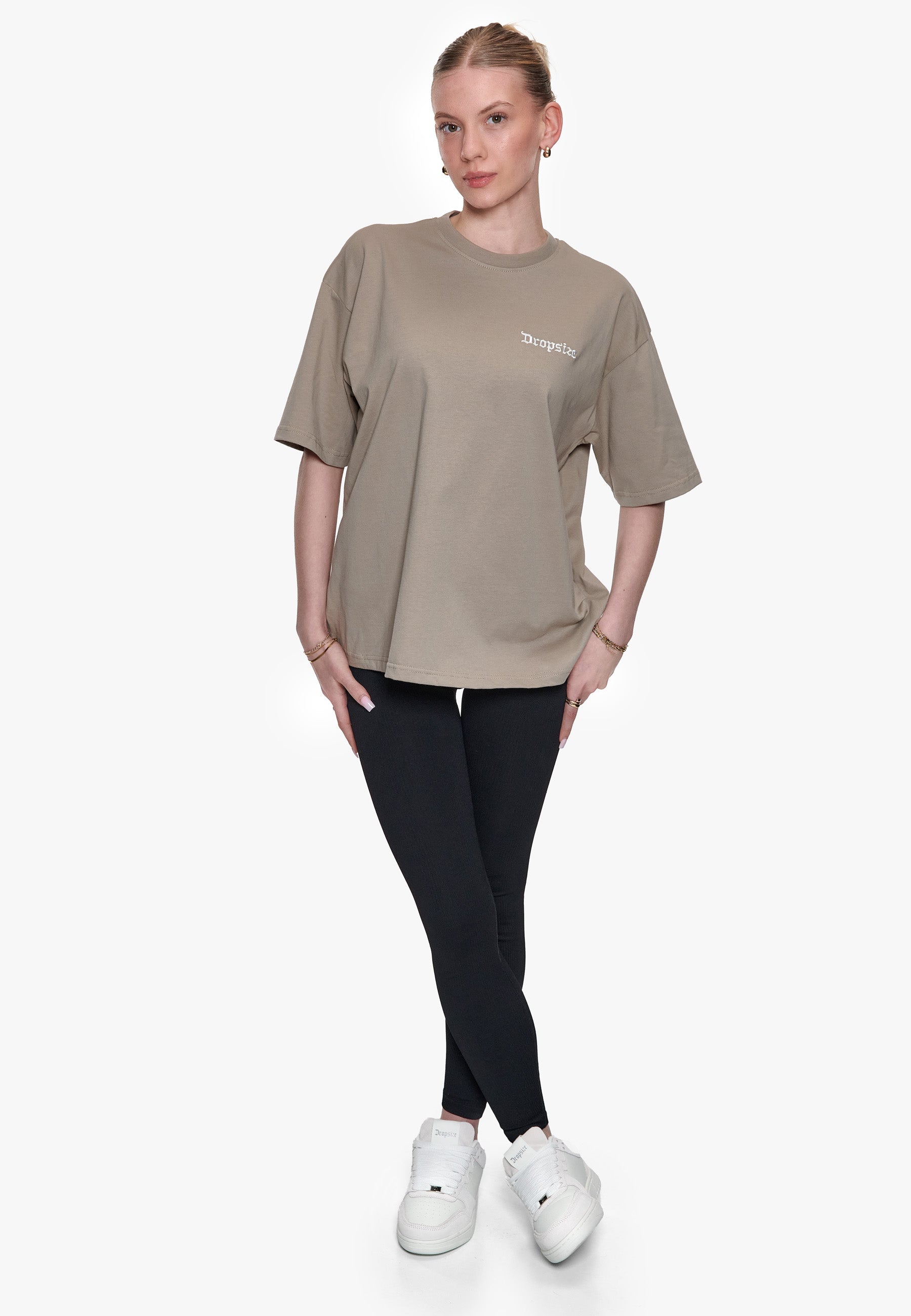 HEAVY OVERSIZE LADIES T-SHIRT SIMPLY TAUPE
