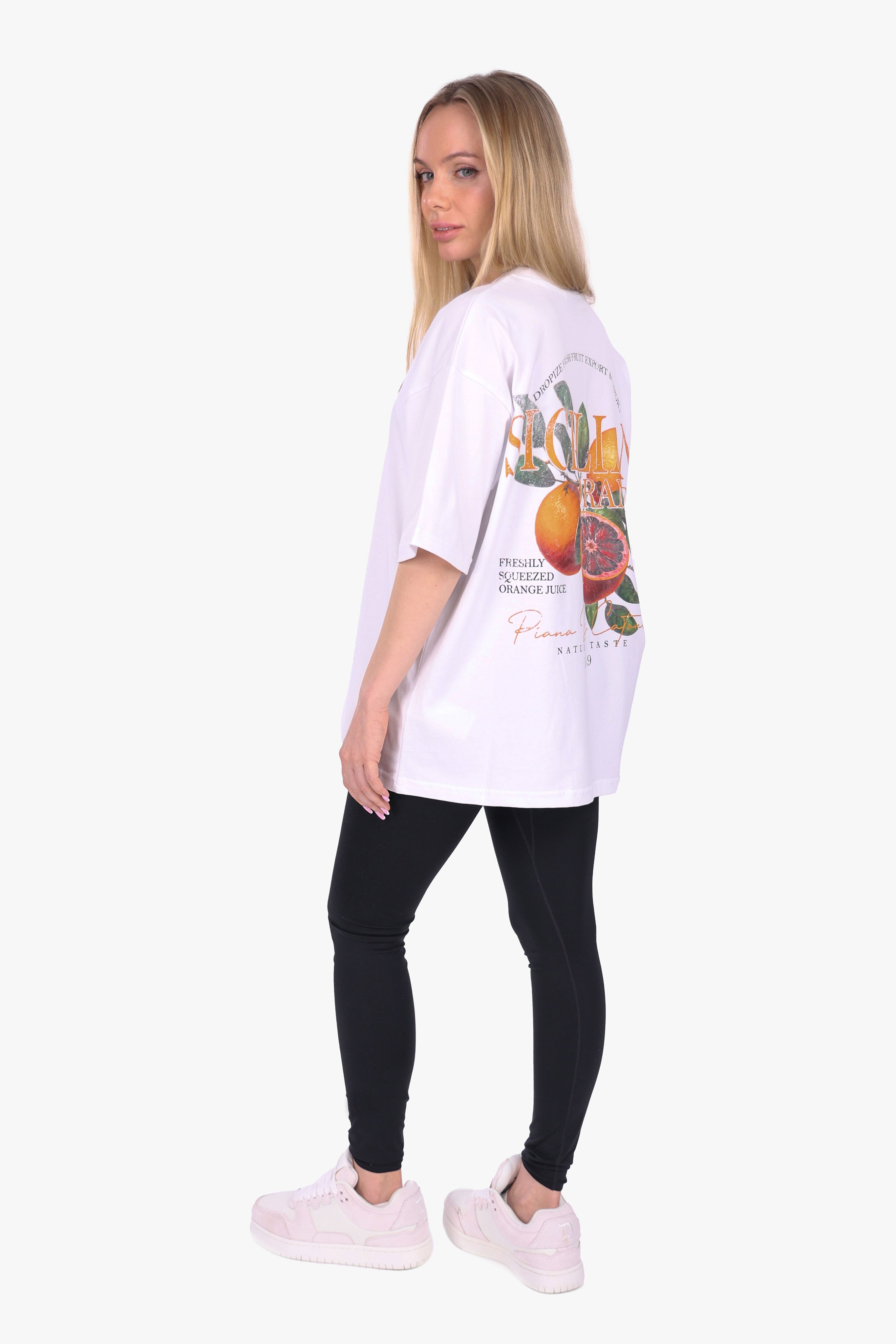 HEAVY OVERSIZE ORANGES T-SHIRT WHITE