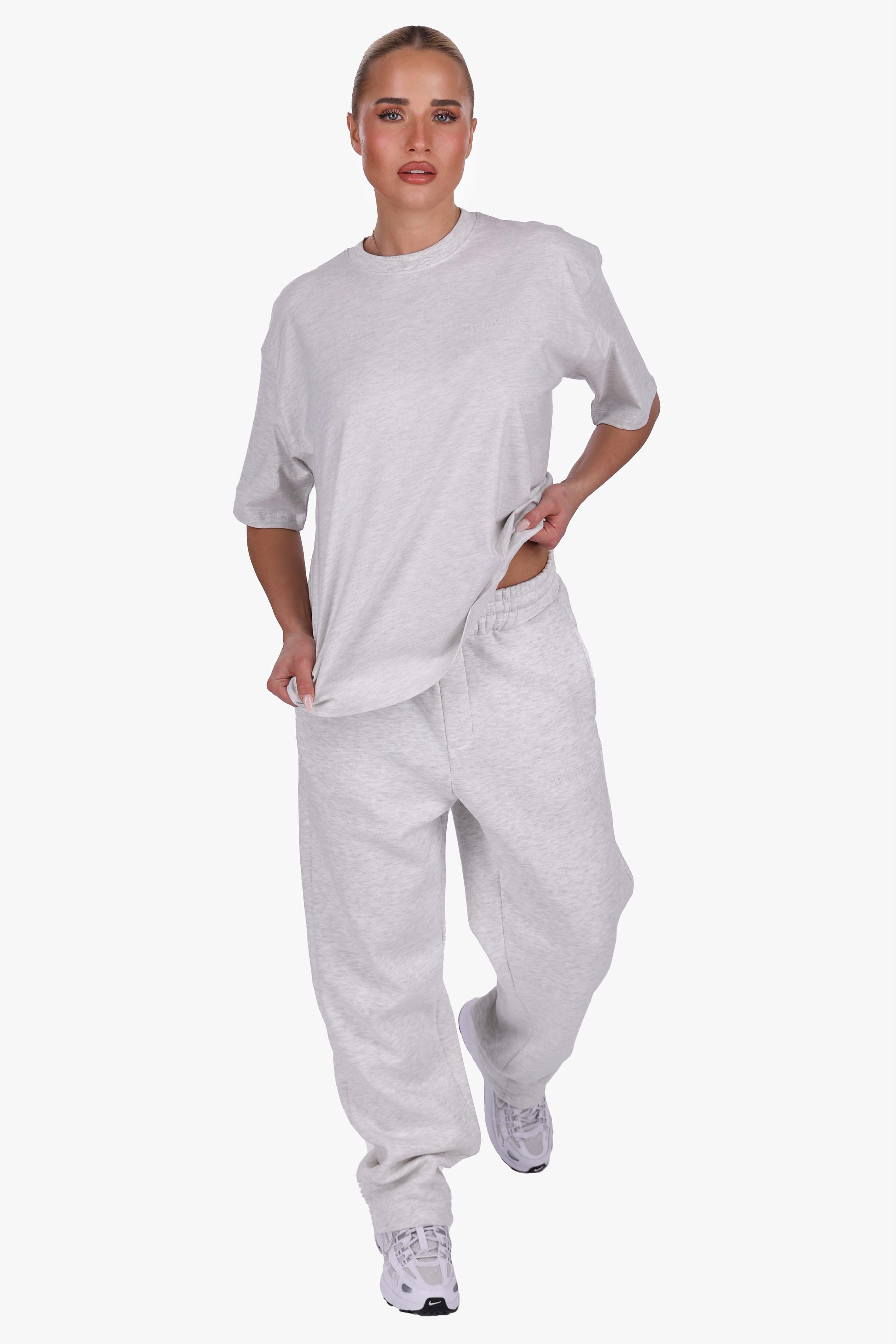 WOMEN BASIC COZY T-SHIRT GREY MELANGE