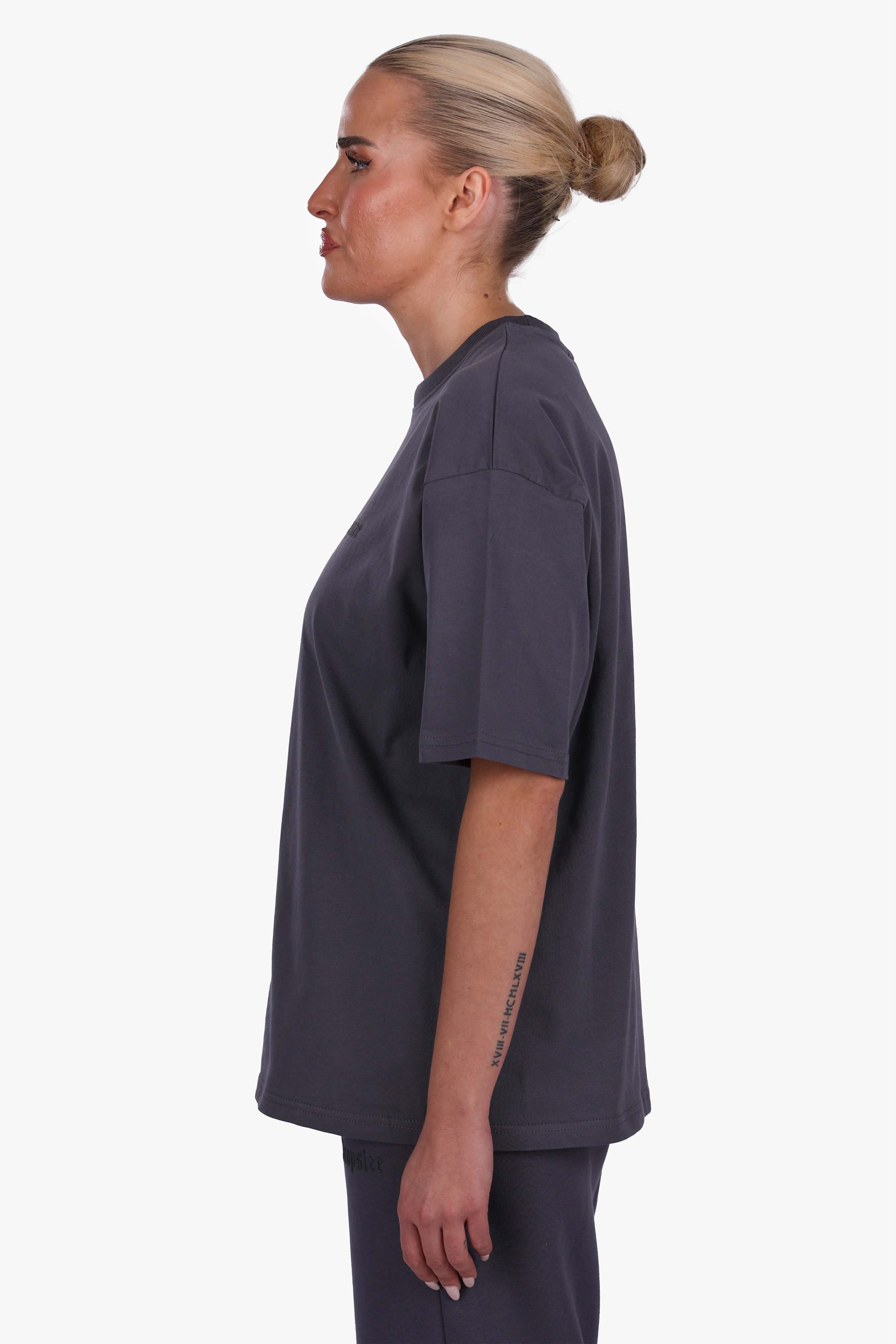 WOMEN BASIC COZY T-SHIRT STEEL GREY