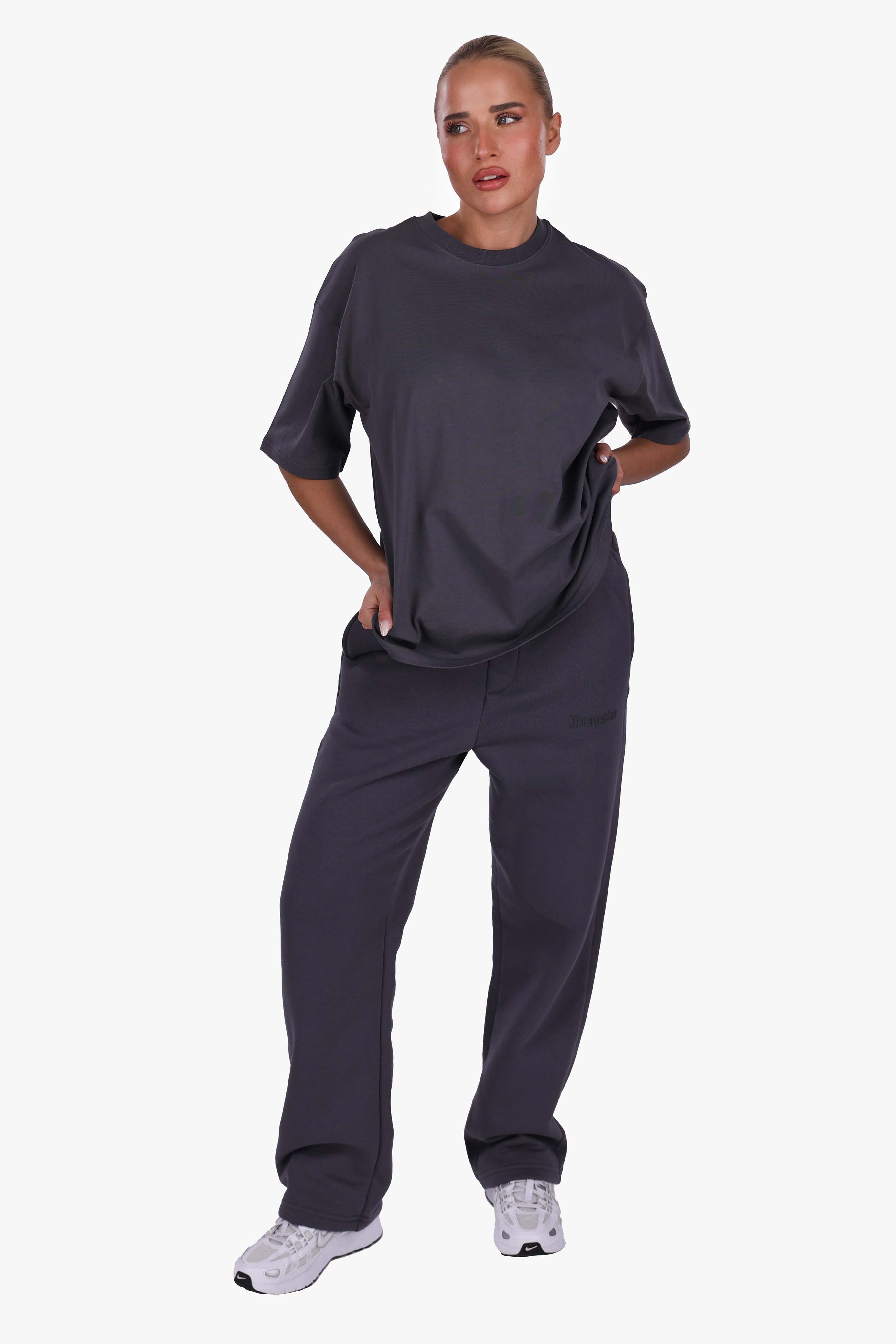 WOMEN BASIC COZY T-SHIRT STEEL GREY