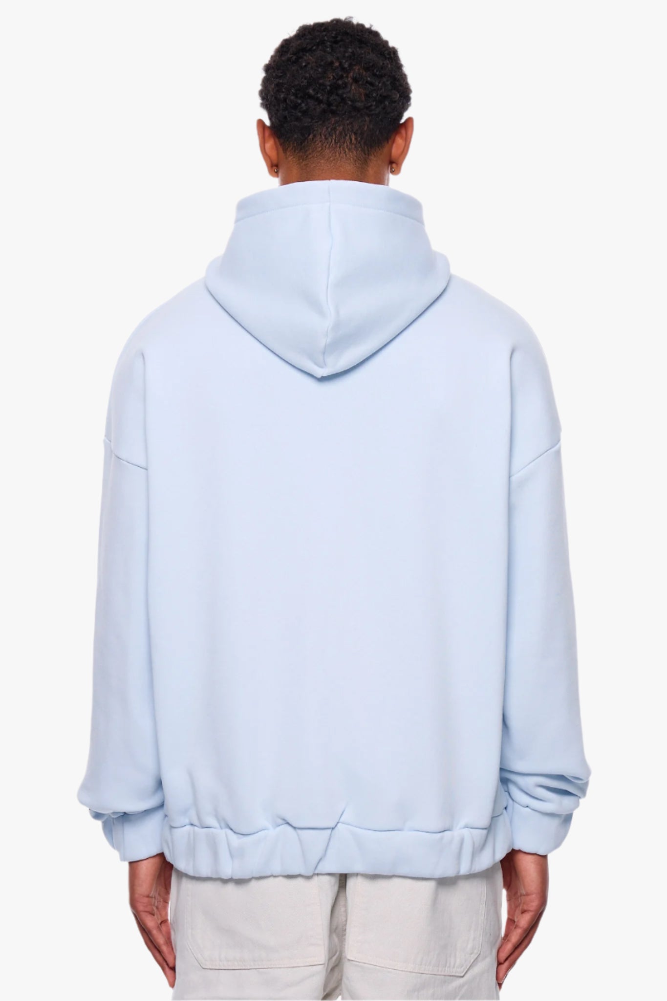 HEAVY OVERSIZE EMBO ZIP HOODIE ICE MELT