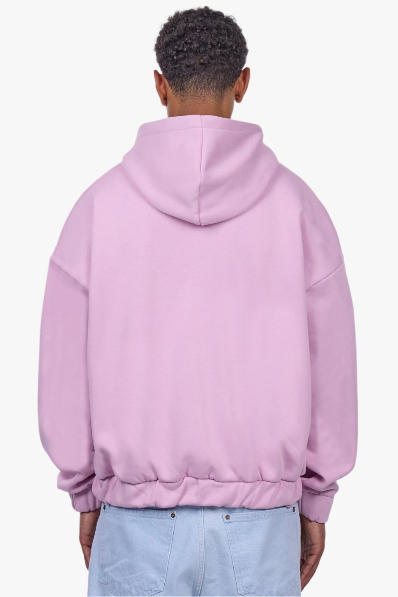 HEAVY OVERSIZE EMBO ZIP HOODIE LILAC