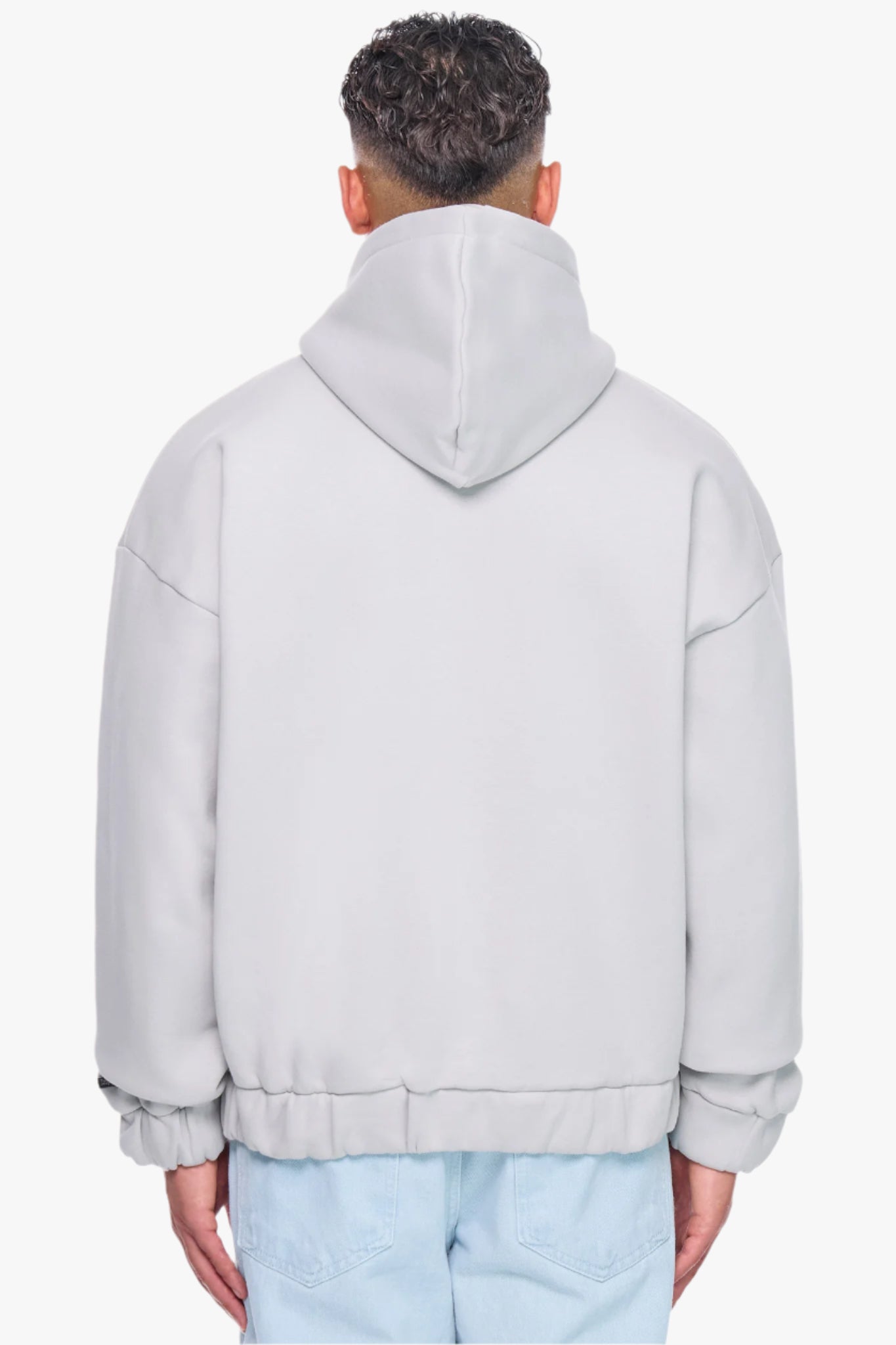 HEAVY OVERSIZE EMBO ZIP HOODIE VAPOR BLUE