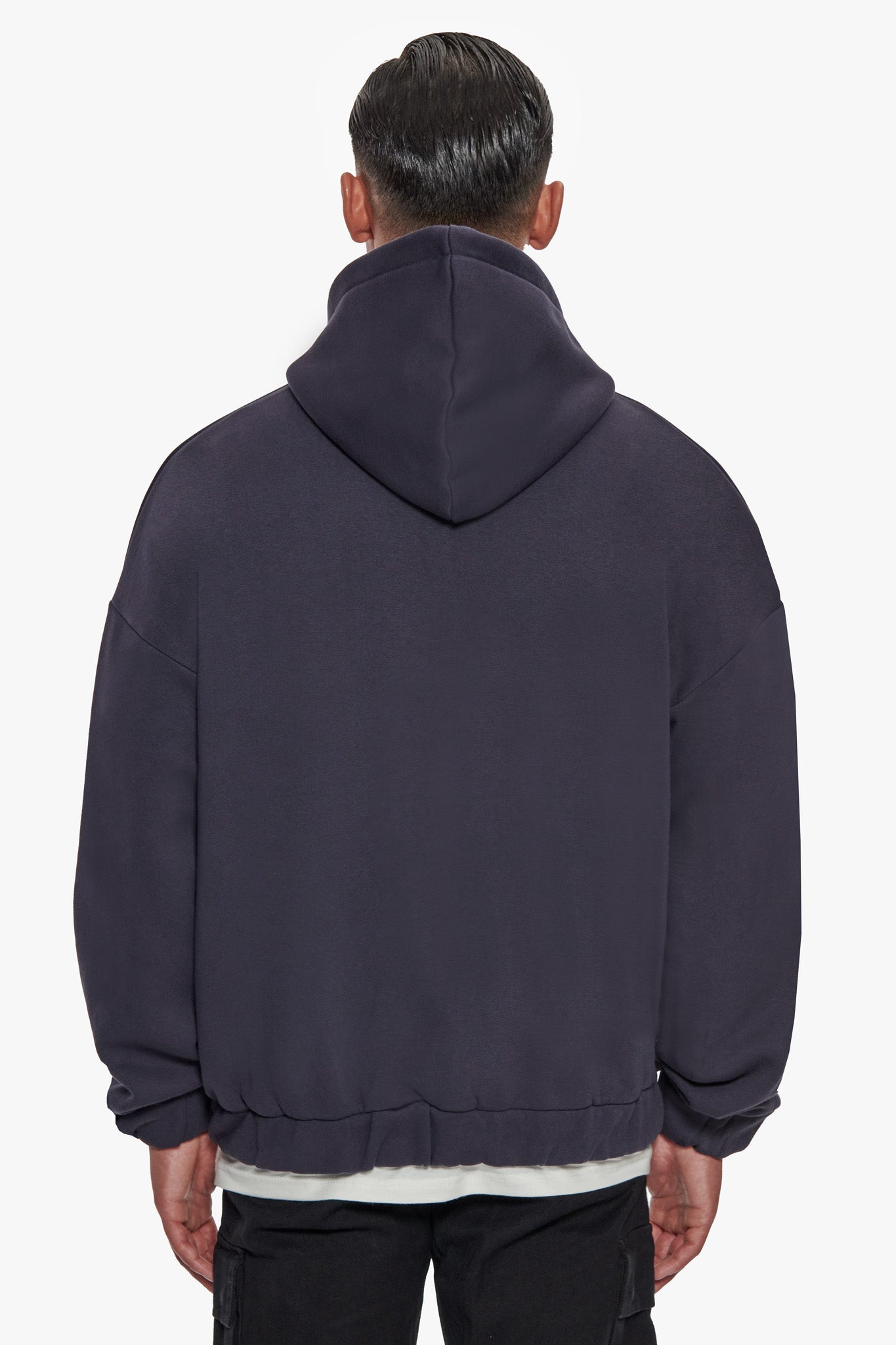 HEAVY OVERSIZE ZIP HOODIE WASHED NAVY