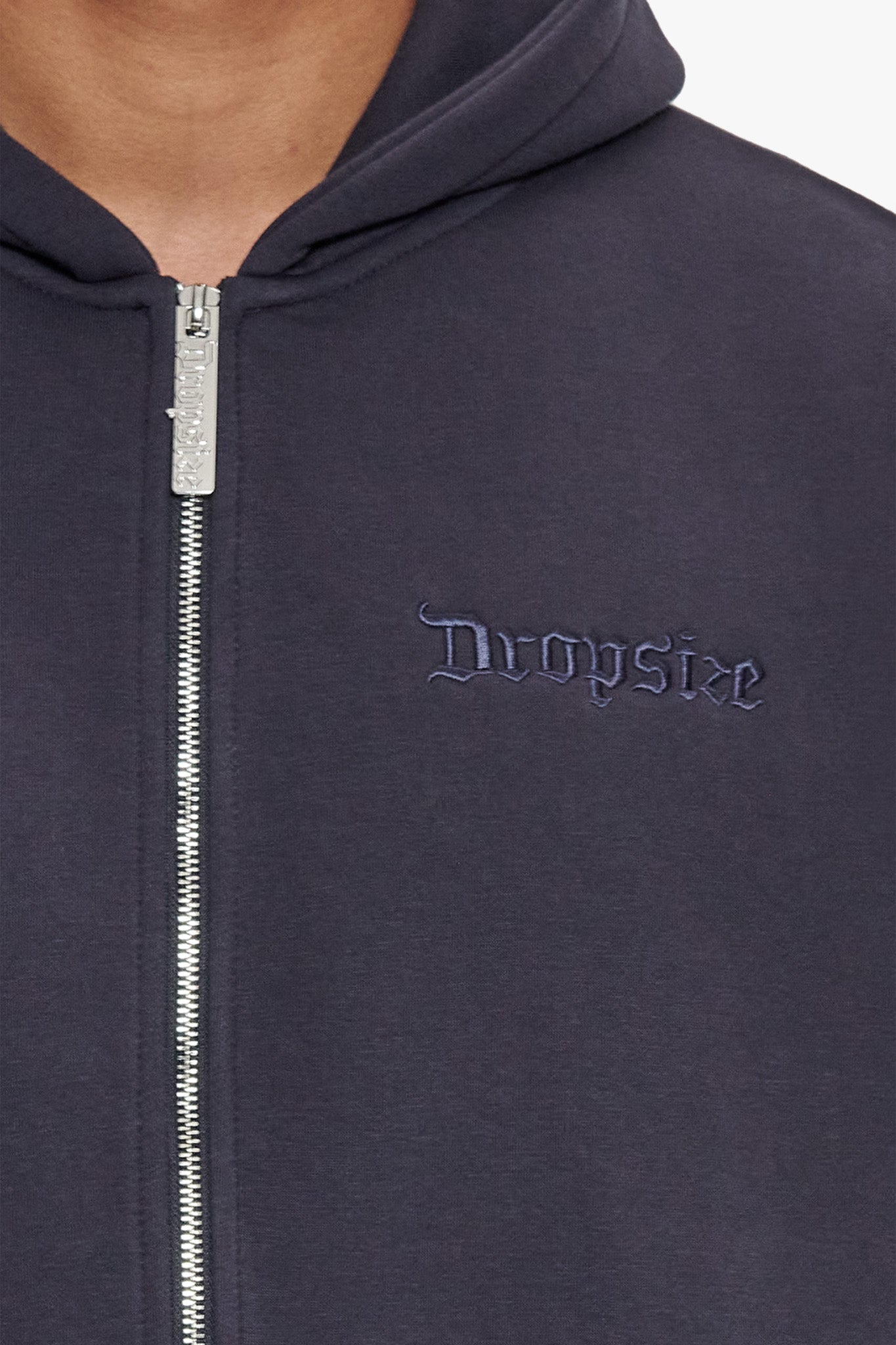 HEAVY OVERSIZE ZIP HOODIE WASHED NAVY