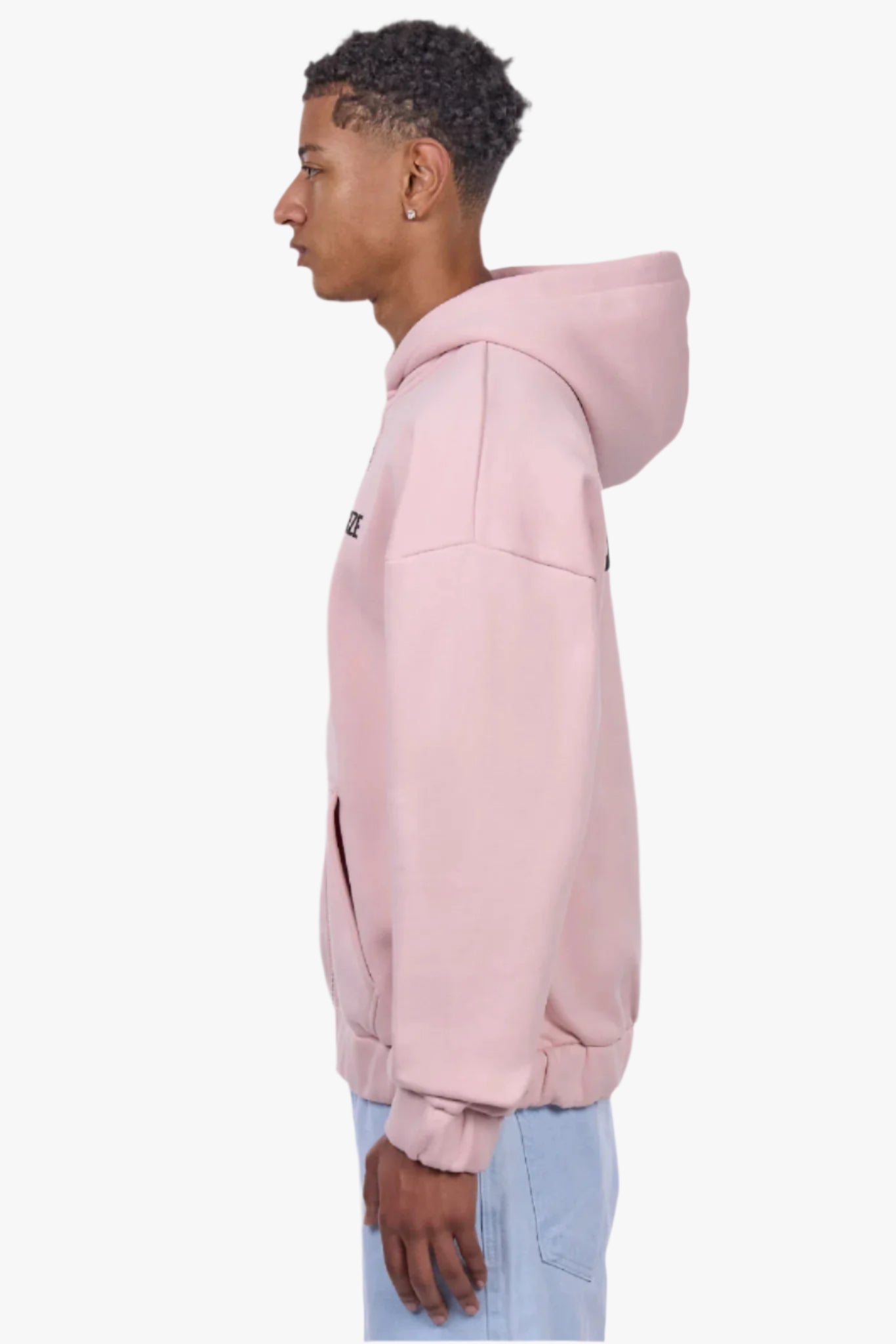 HEAVY OVERSIZE HD PRINT ZIP HOODIE LOTUS