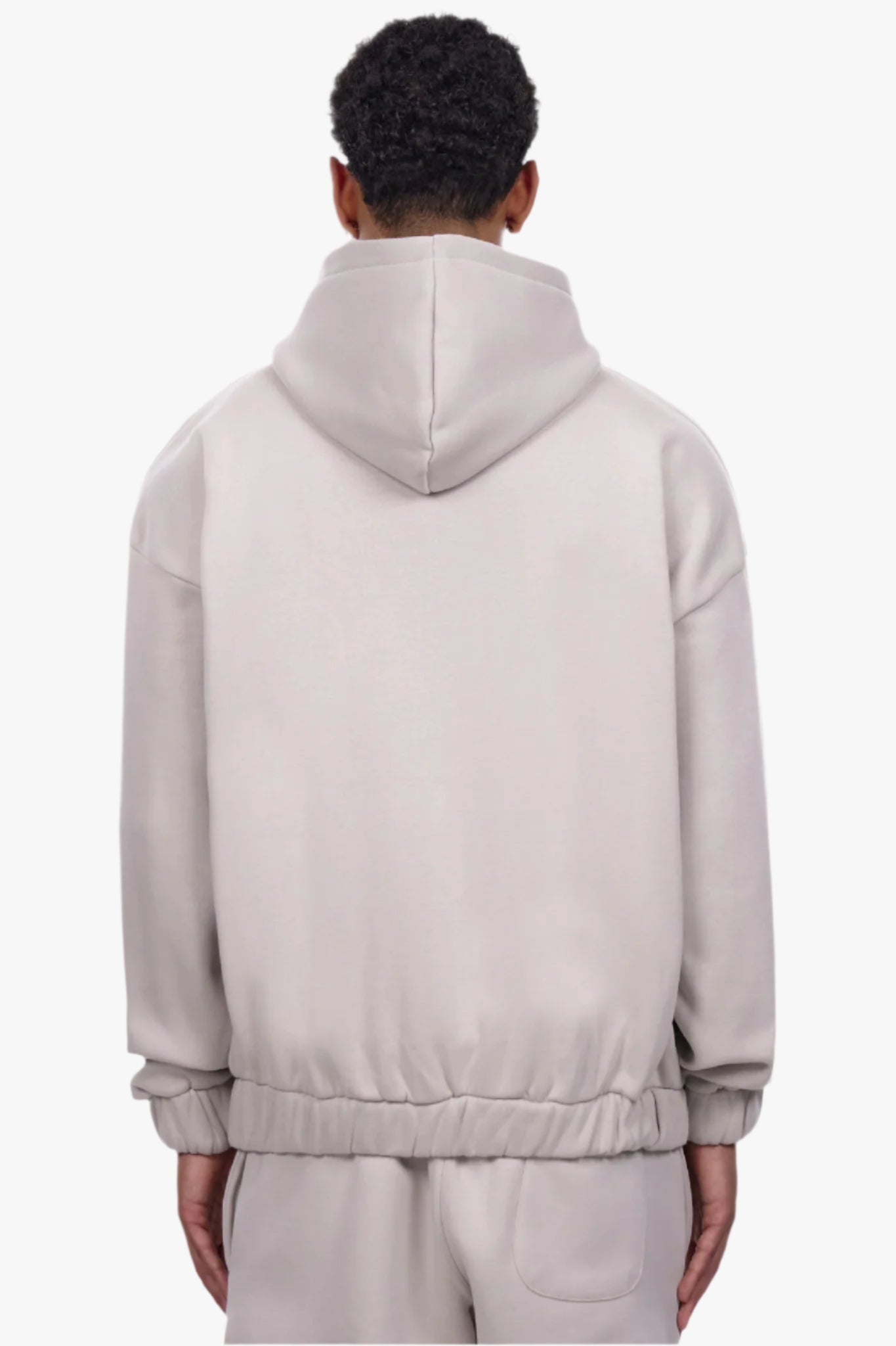 SUPER HEAVY OVERSIZED HD PRINT ZIP HOODIE V2 STONE