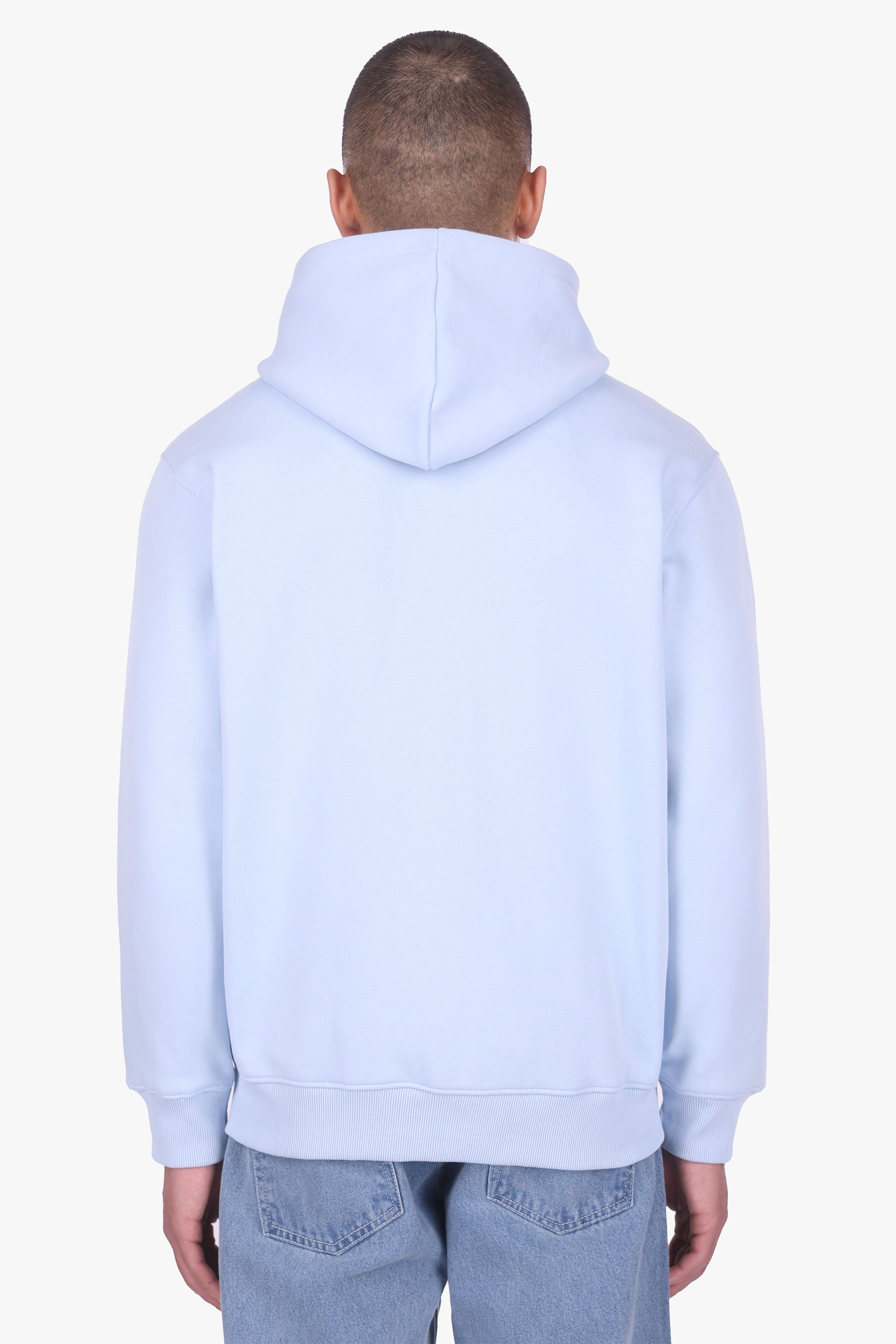 REGULAR FIT ZIP HOODIE BABY BLUE