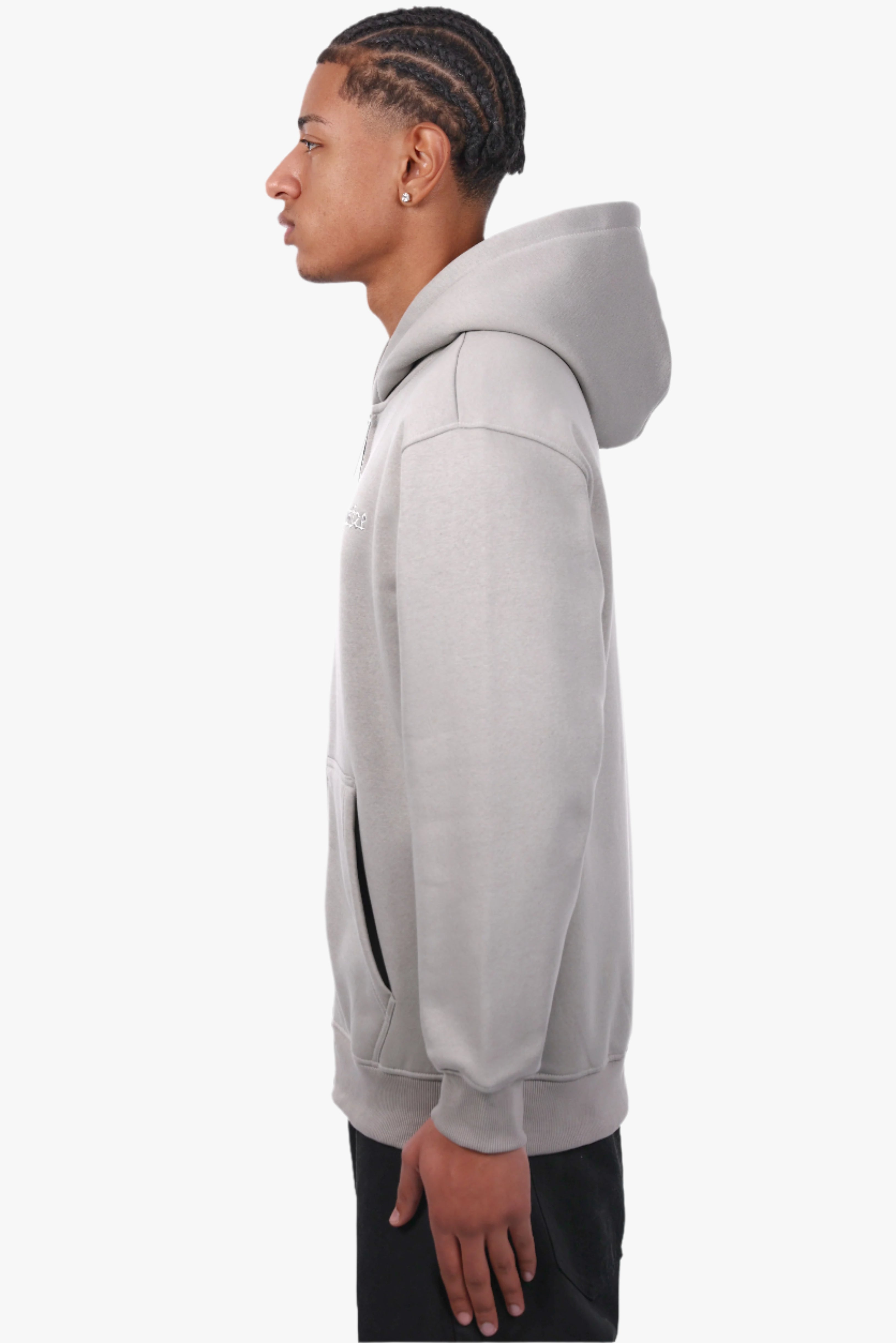 REGULAR FIT ZIP-HOODIE FLINT GREY