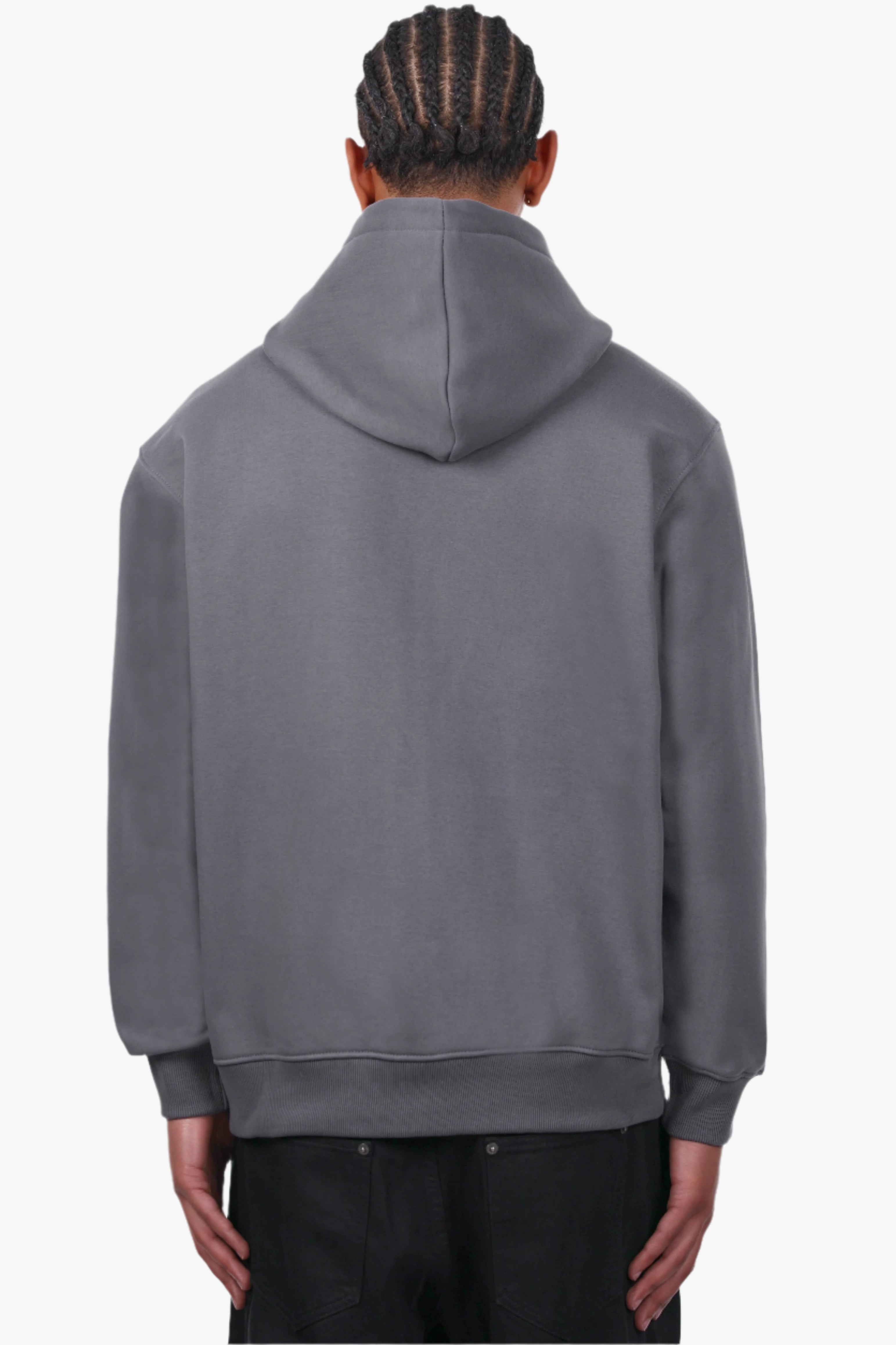 REGULAR FIT ZIP-HOODIE STEEL GREY