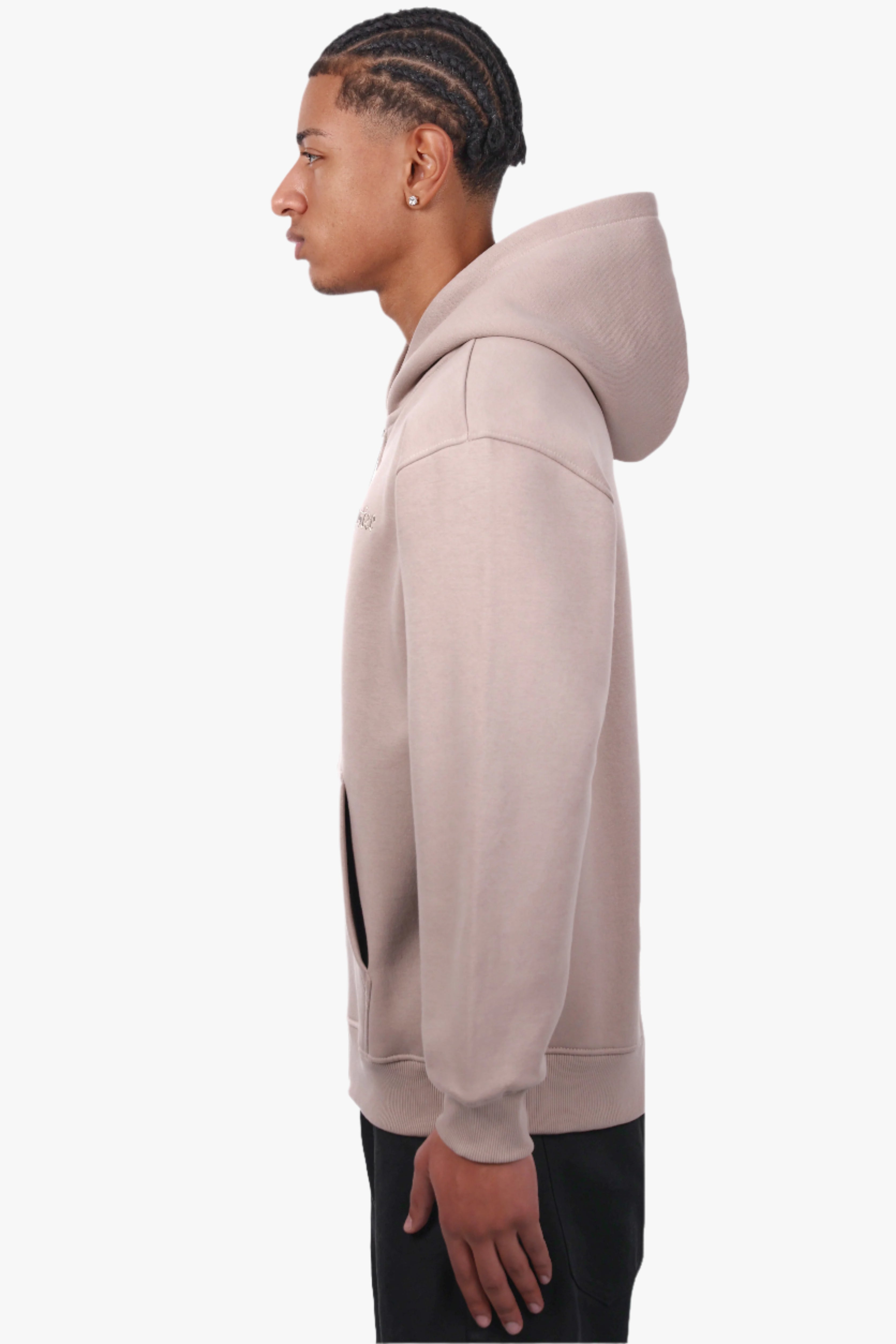 REGULAR FIT ZIP-HOODIE SIMPLY TAUPE