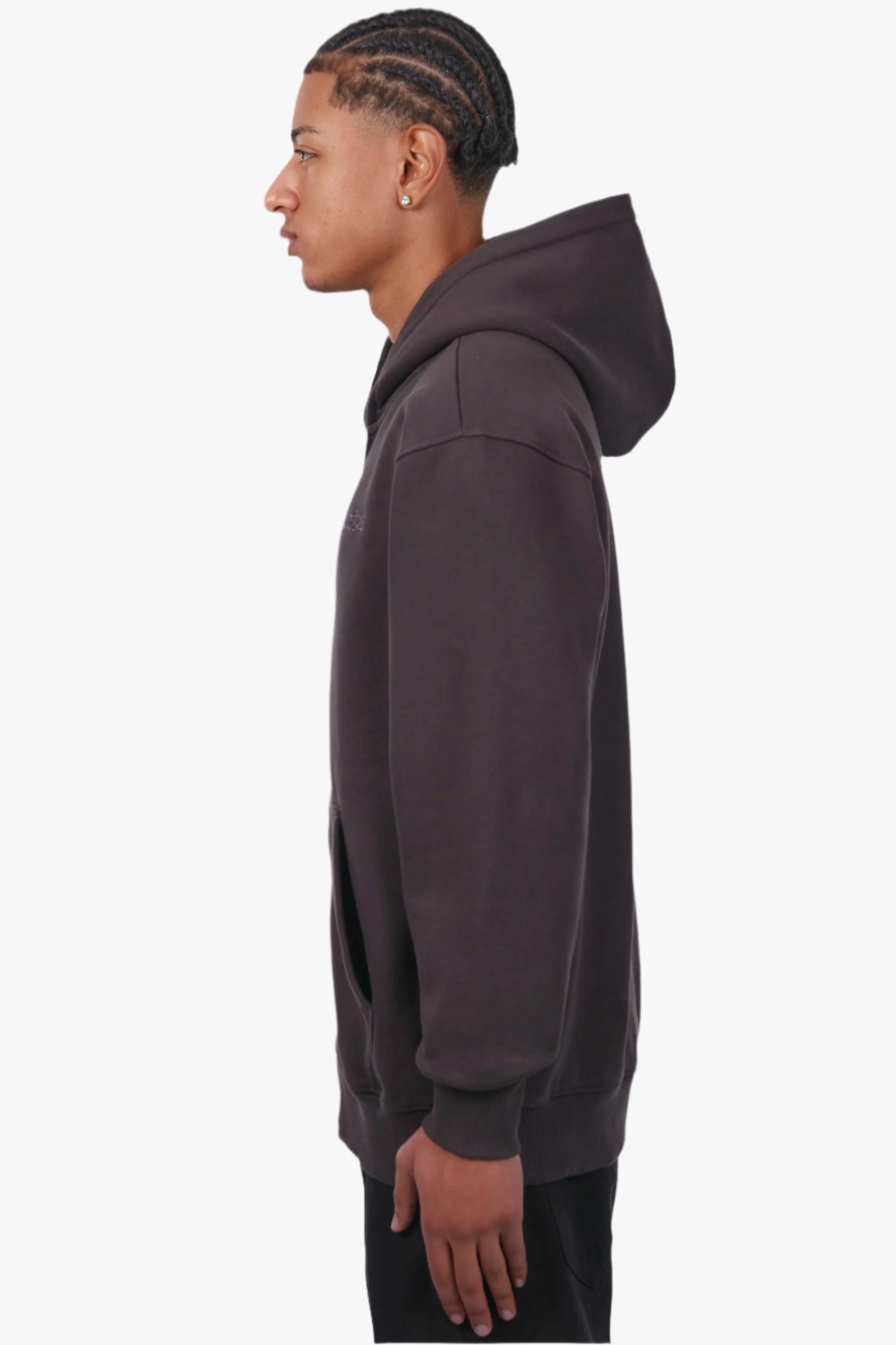 REGULAR FIT ZIP-HOODIE WASHED BLACK