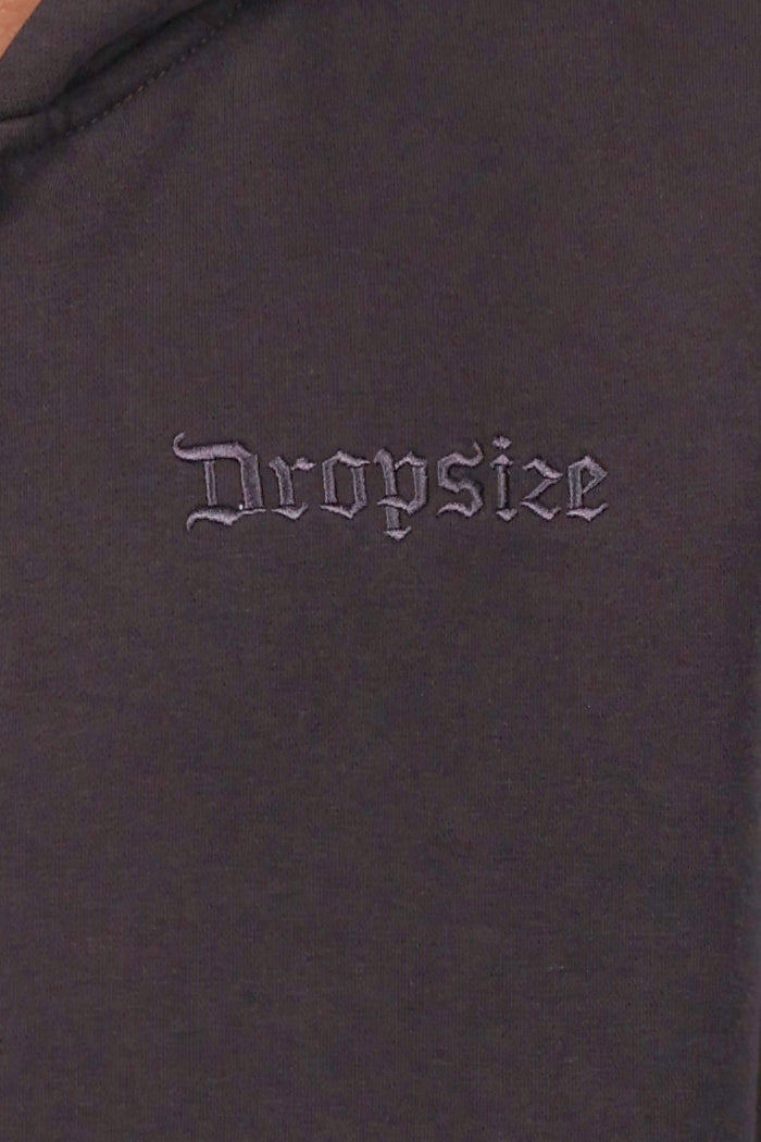 REGULAR FIT ZIP-HOODIE WASHED BLACK